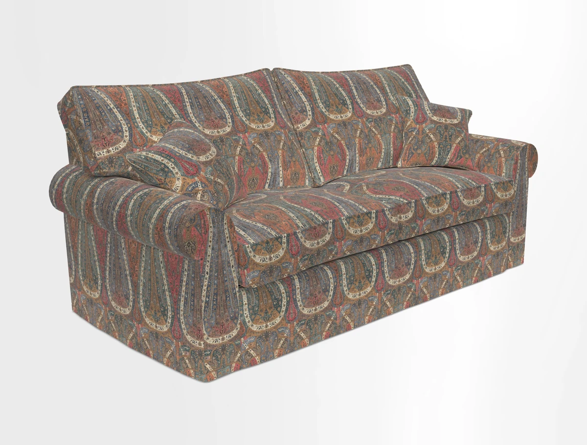 Upperton Sofa Bed in Floral Linen Even So Verde