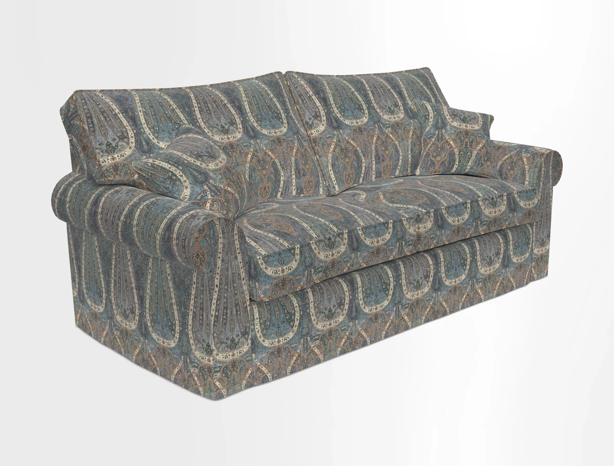 Upperton Sofa Bed in Floral Linen Even So Verde
