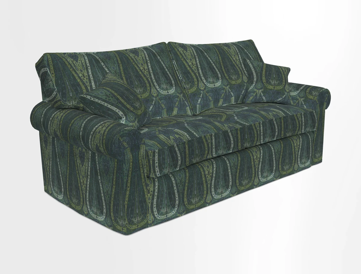 Upperton Sofa Bed in Floral Linen Even So Verde