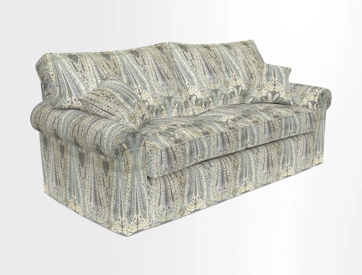 Upperton Sofa Bed in Floral Linen Even So Verde