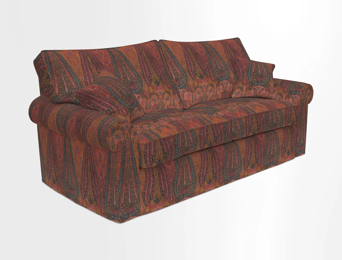 Upperton Sofa Bed in Floral Linen Even So Verde