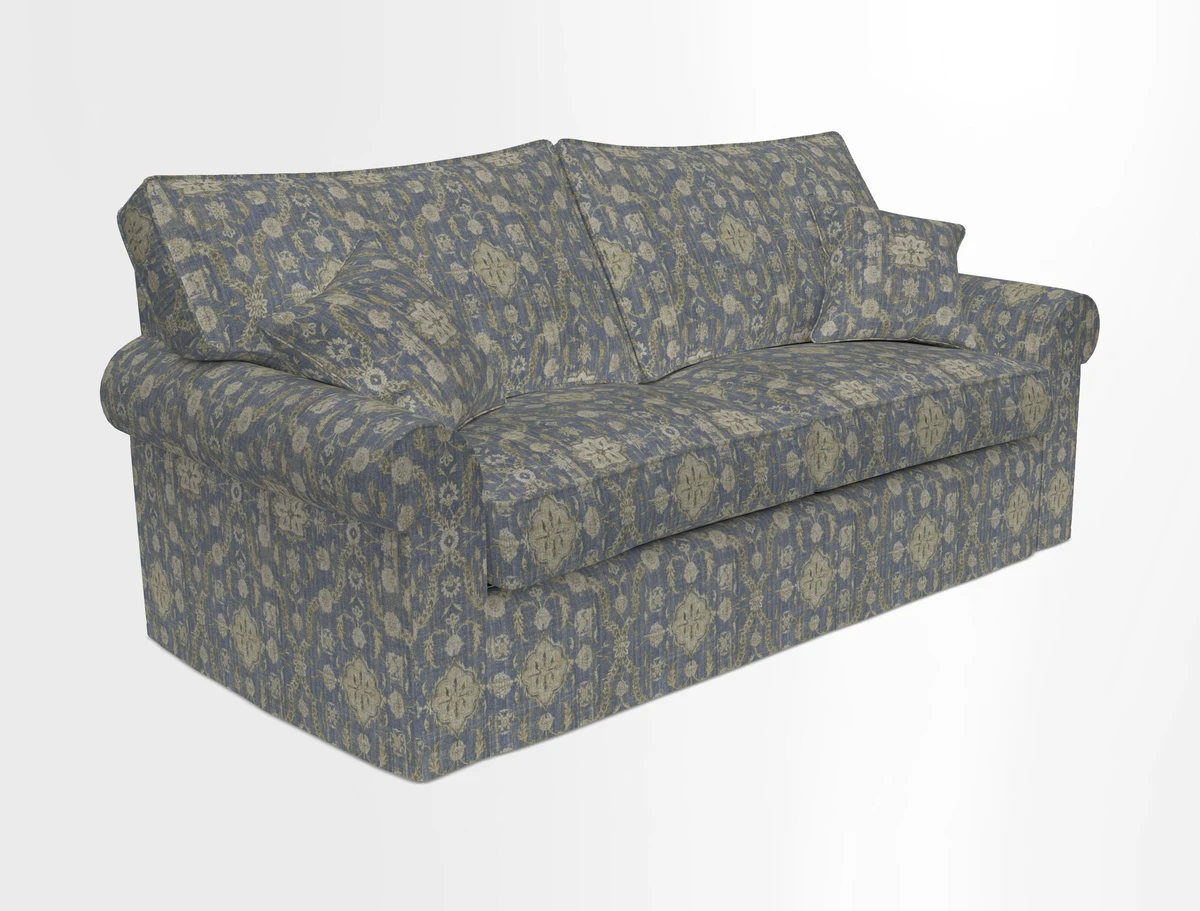 Upperton Sofa Bed in Floral Linen Even So Verde