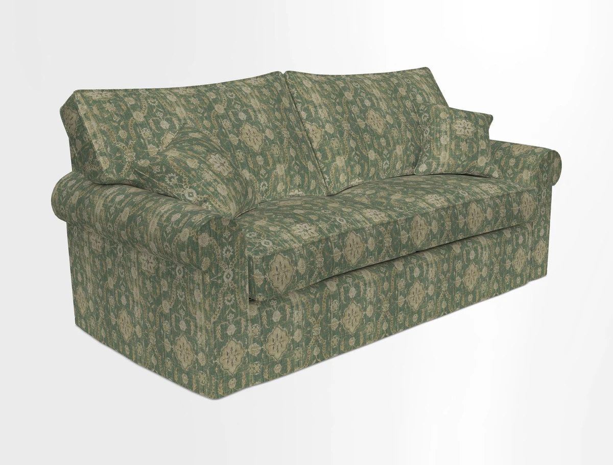 Upperton Sofa Bed in Floral Linen Even So Verde