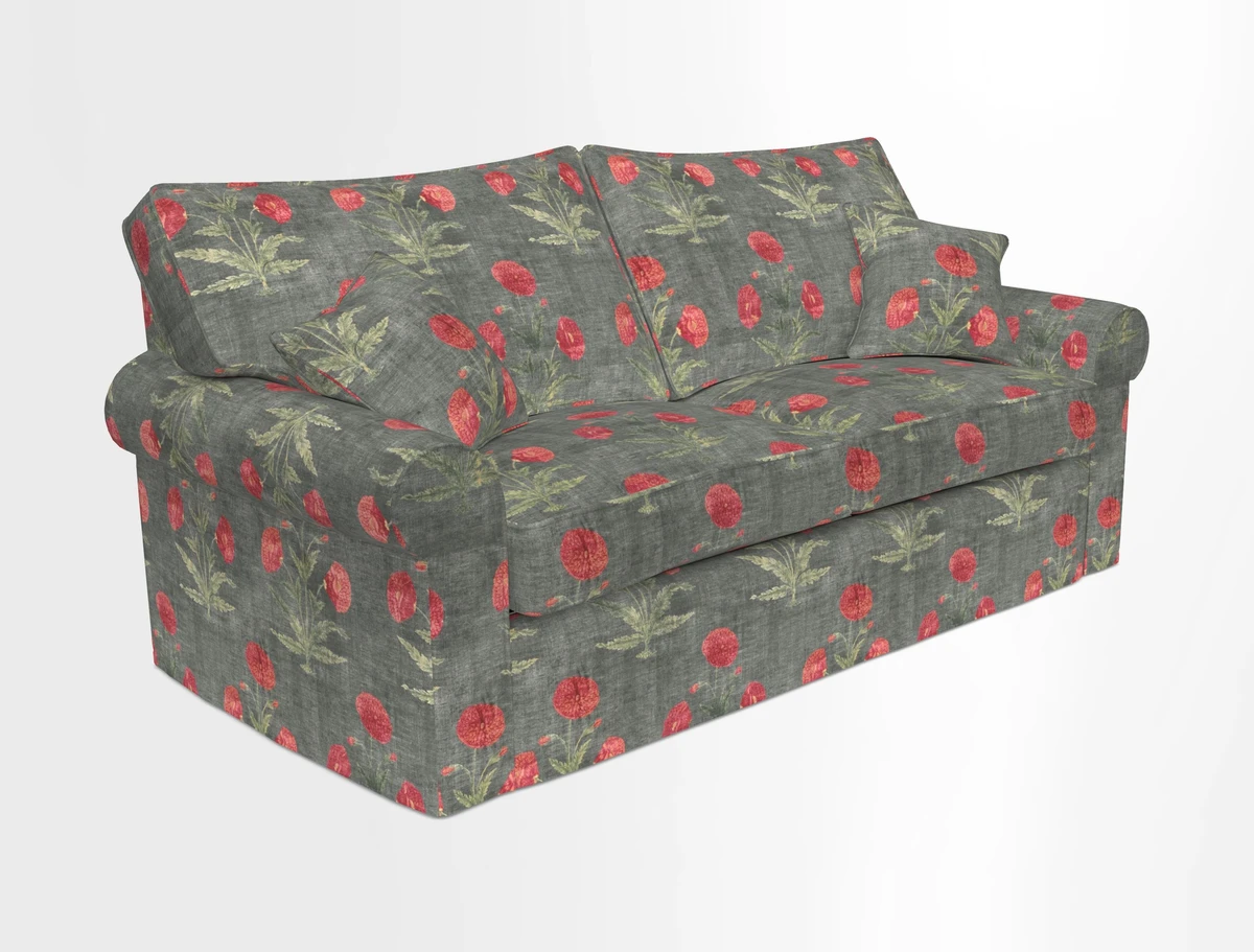 Upperton Sofa Bed in Floral Linen Even So Verde