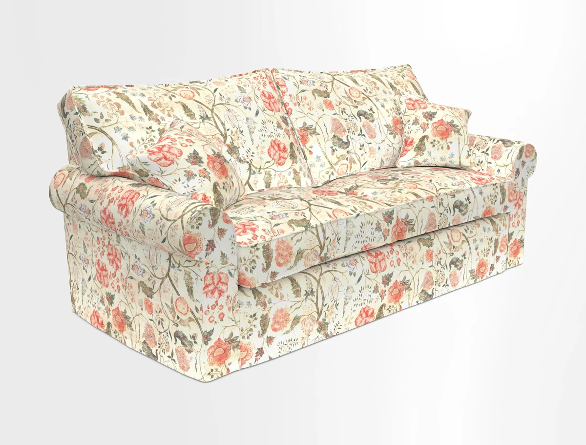 Upperton Sofa Bed in Floral Linen Even So Verde