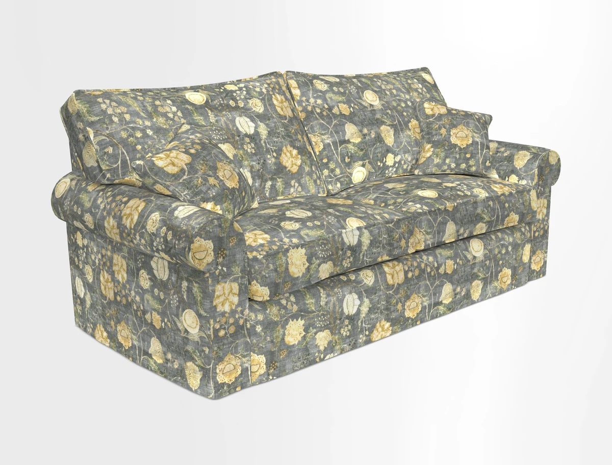 Upperton Sofa Bed in Floral Linen Even So Verde