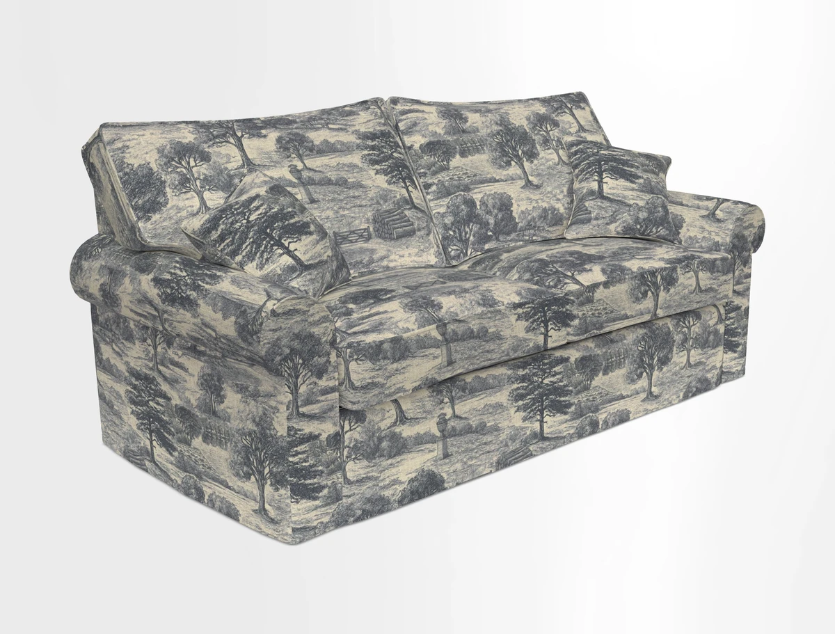 Upperton Sofa Bed in Floral Linen Even So Verde