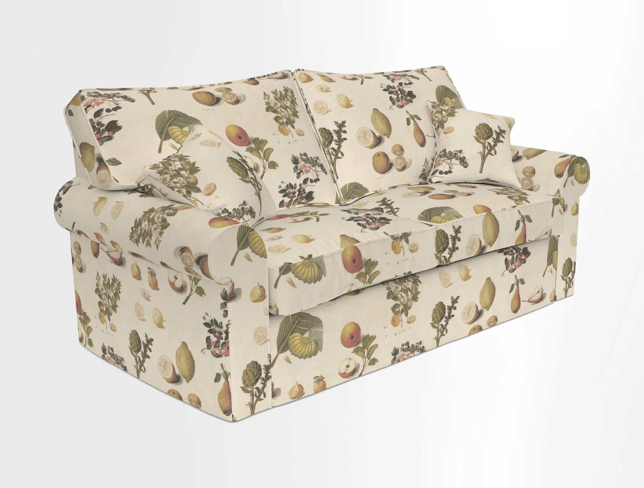 Upperton Sofa Bed in Floral Linen Even So Verde