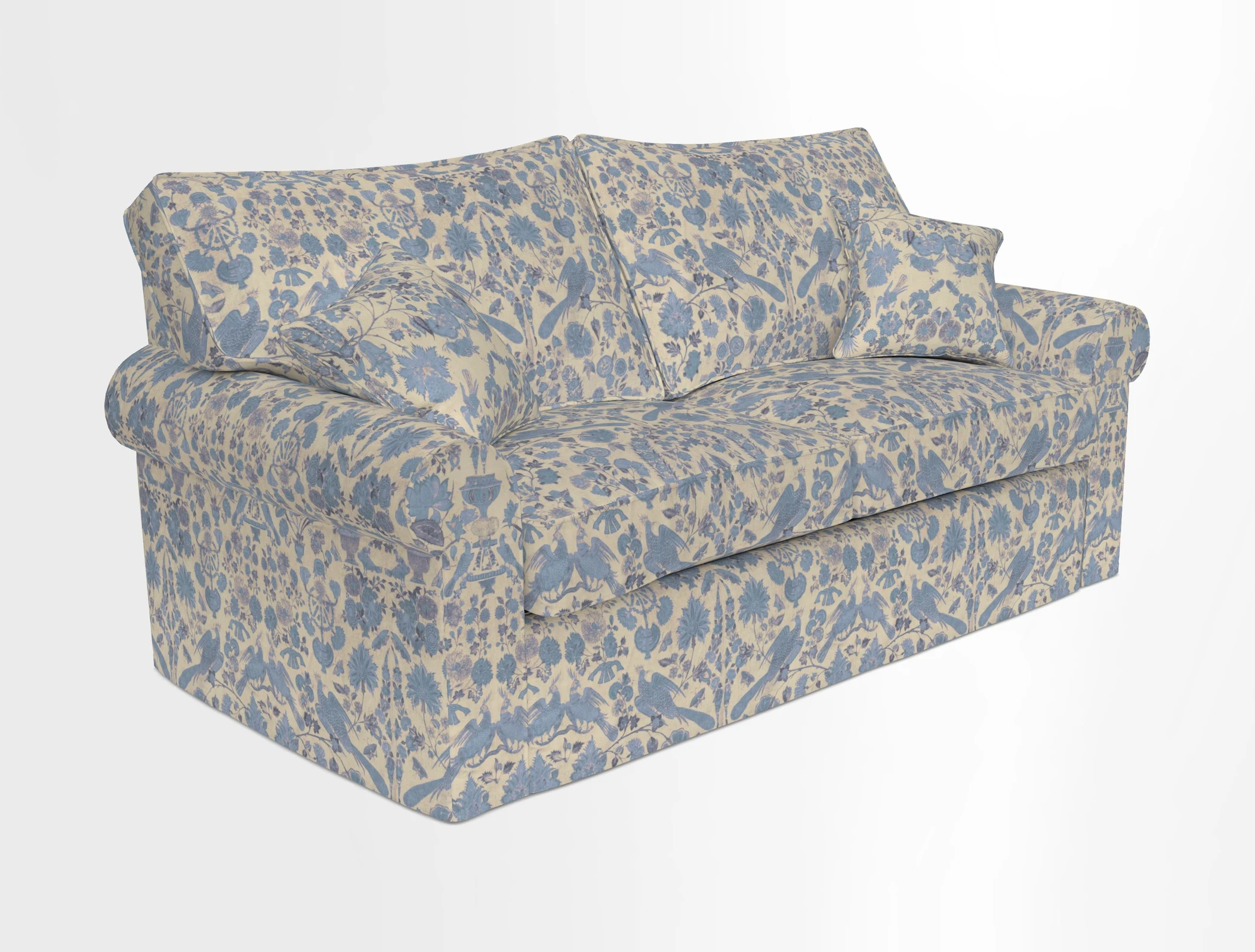 Upperton Sofa Bed in Floral Linen Even So Verde