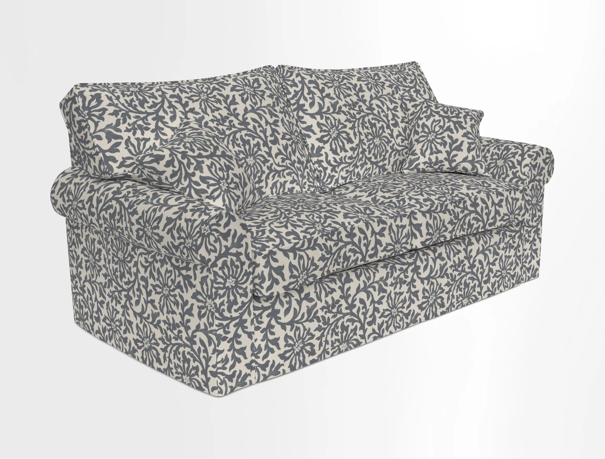 Upperton Sofa Bed in Floral Linen Even So Verde
