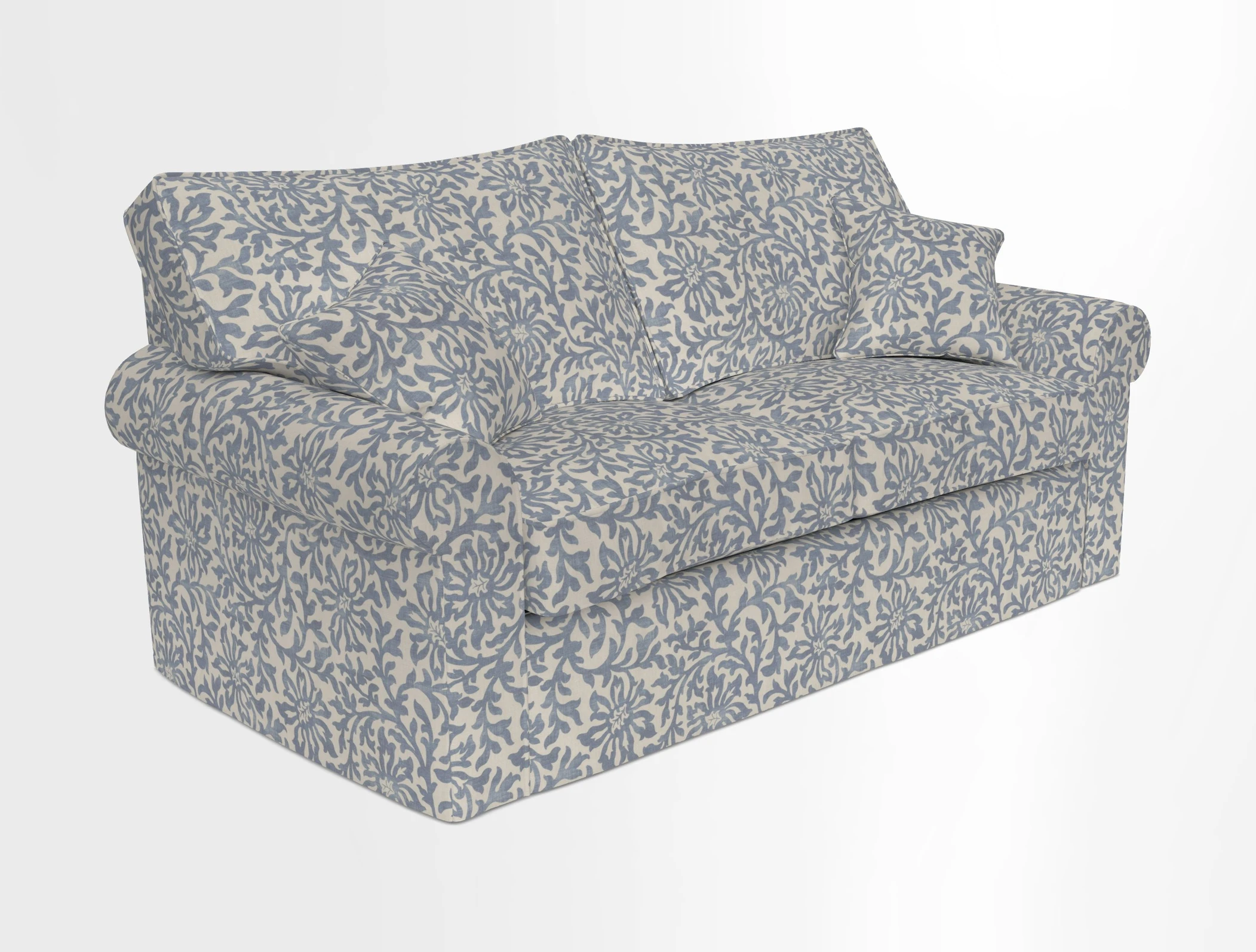 Upperton Sofa Bed in Floral Linen Even So Verde