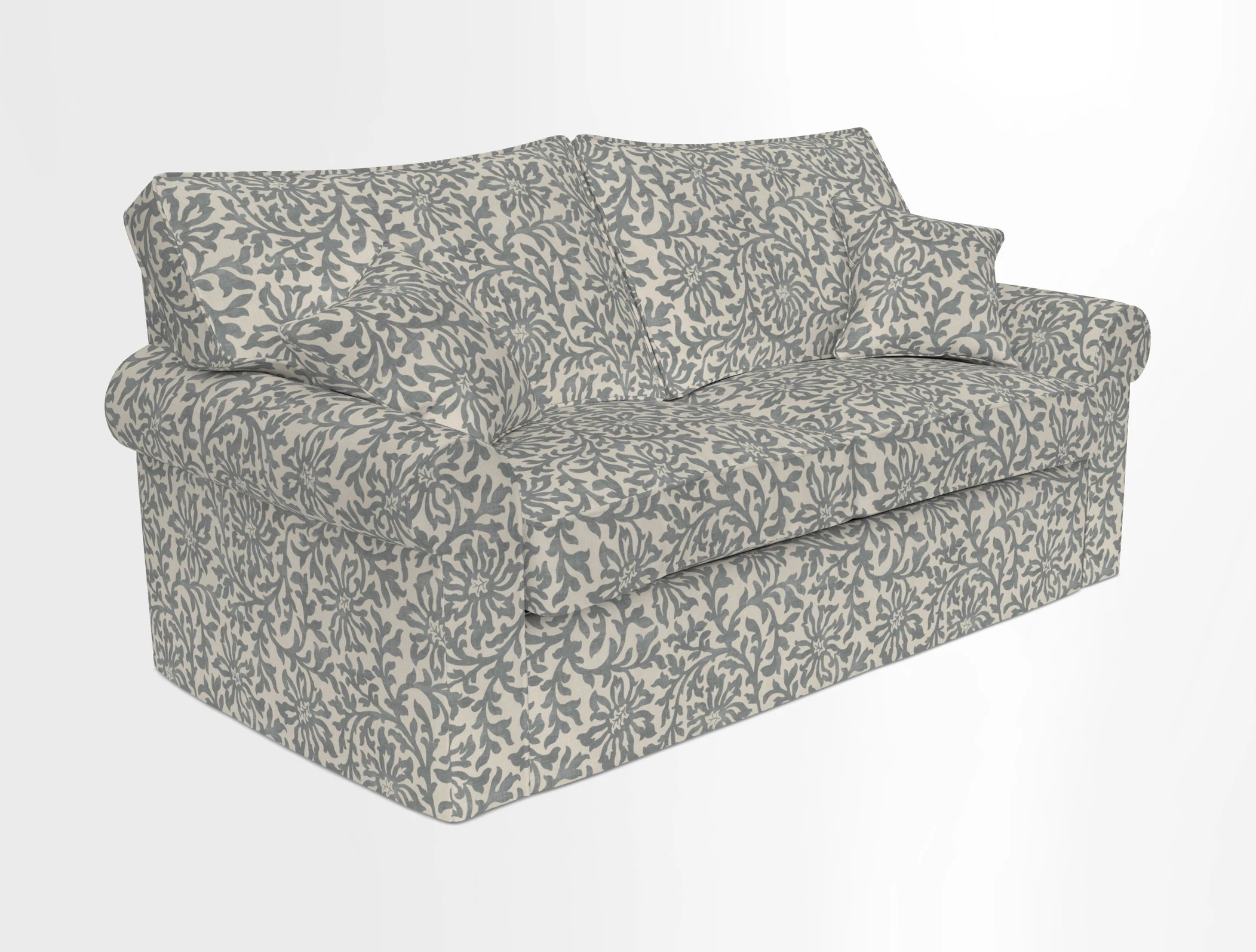 Upperton Sofa Bed in Floral Linen Even So Verde