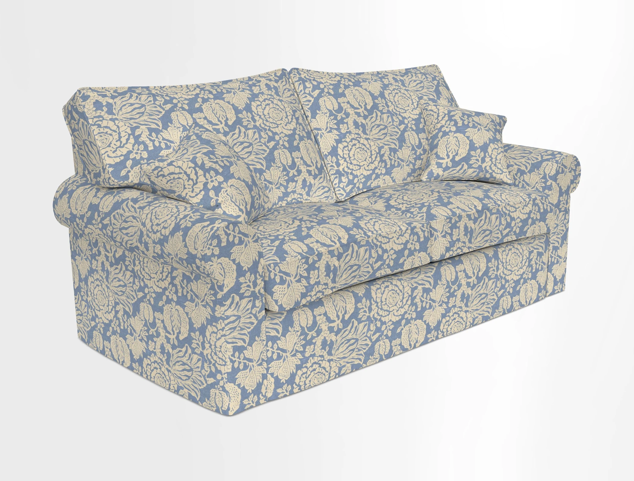Upperton Sofa Bed in Floral Linen Even So Verde
