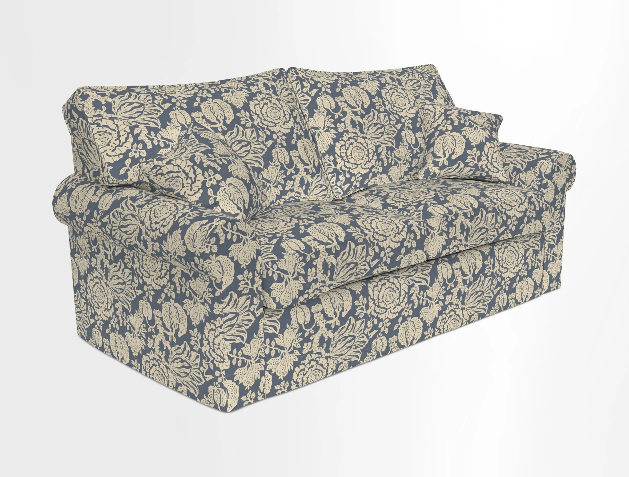Upperton Sofa Bed in Floral Linen Even So Verde