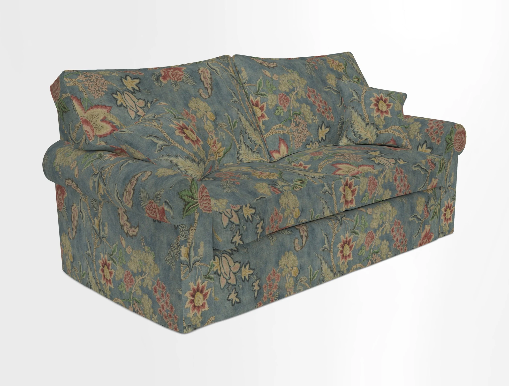 Upperton Sofa Bed in Floral Linen Even So Verde