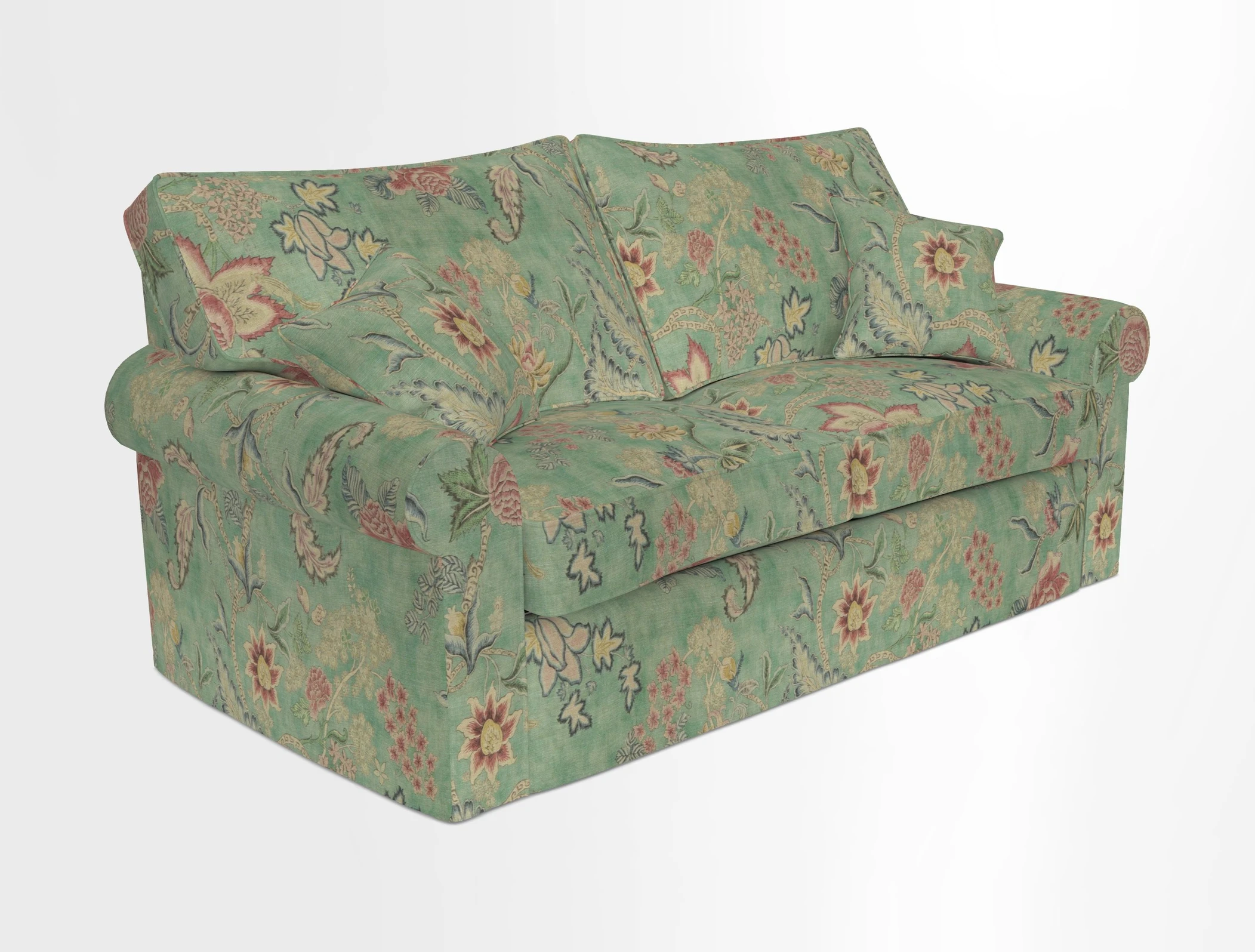 Upperton Sofa Bed in Floral Linen Even So Verde