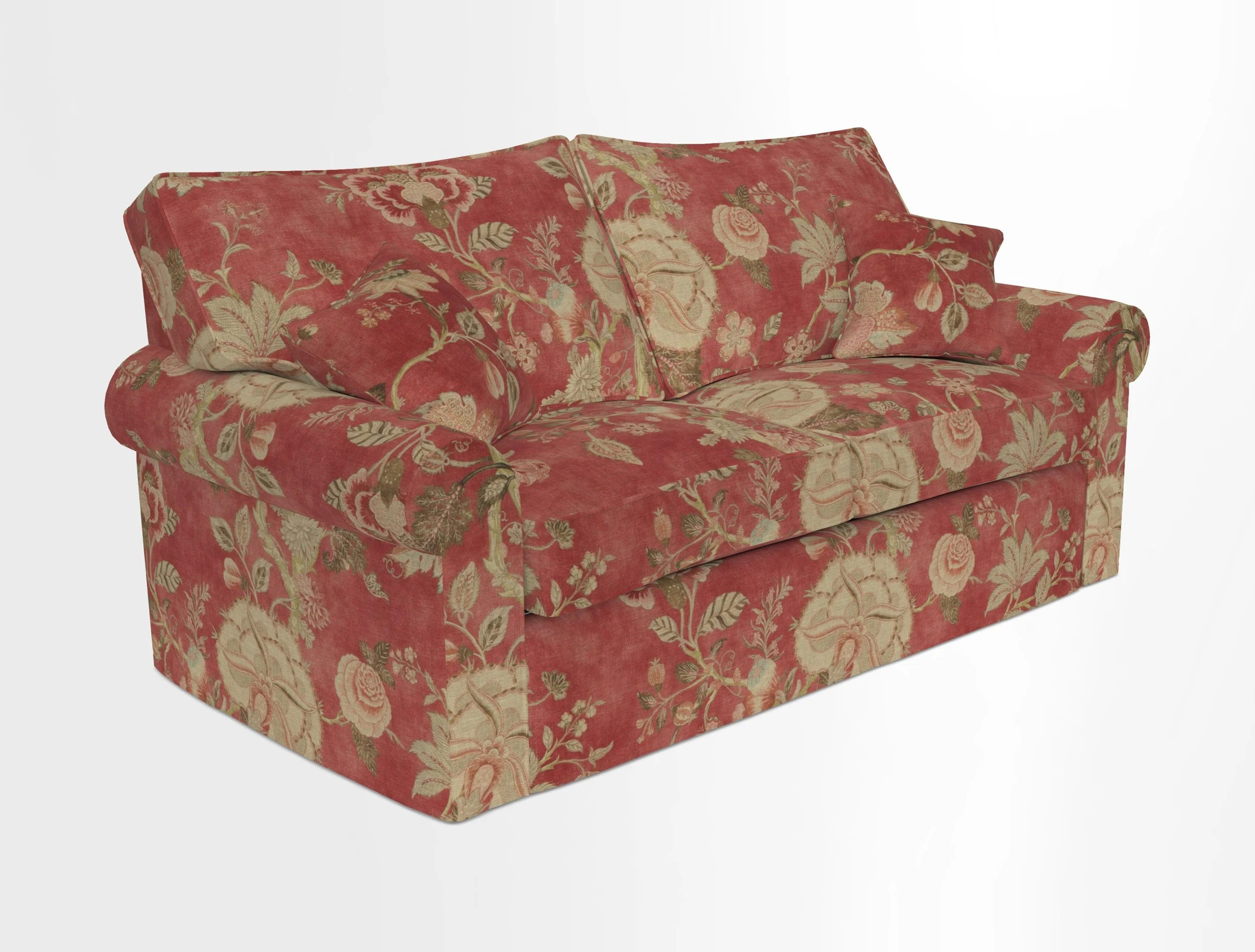 Upperton Sofa Bed in Floral Linen Even So Verde