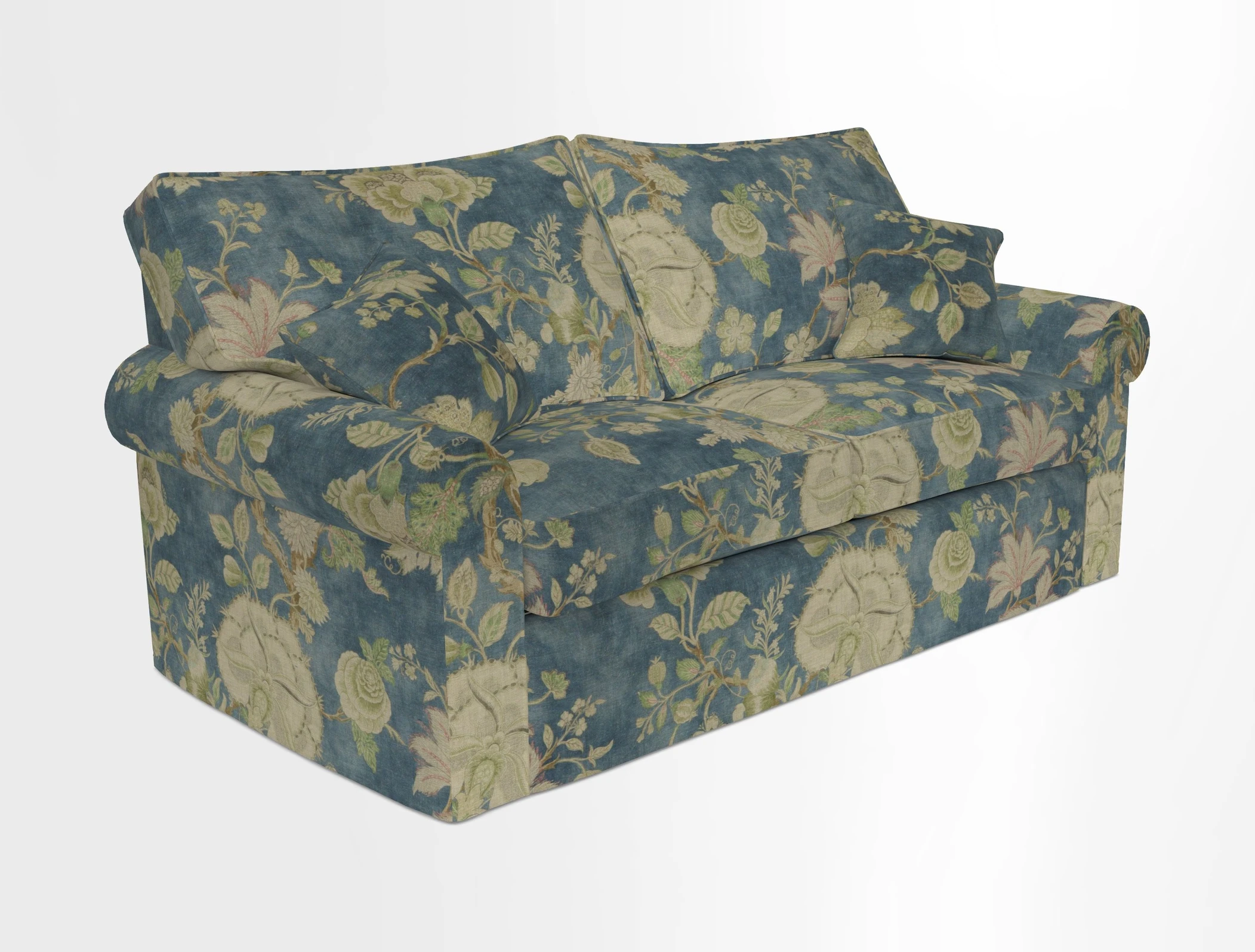 Upperton Sofa Bed in Floral Linen Even So Verde