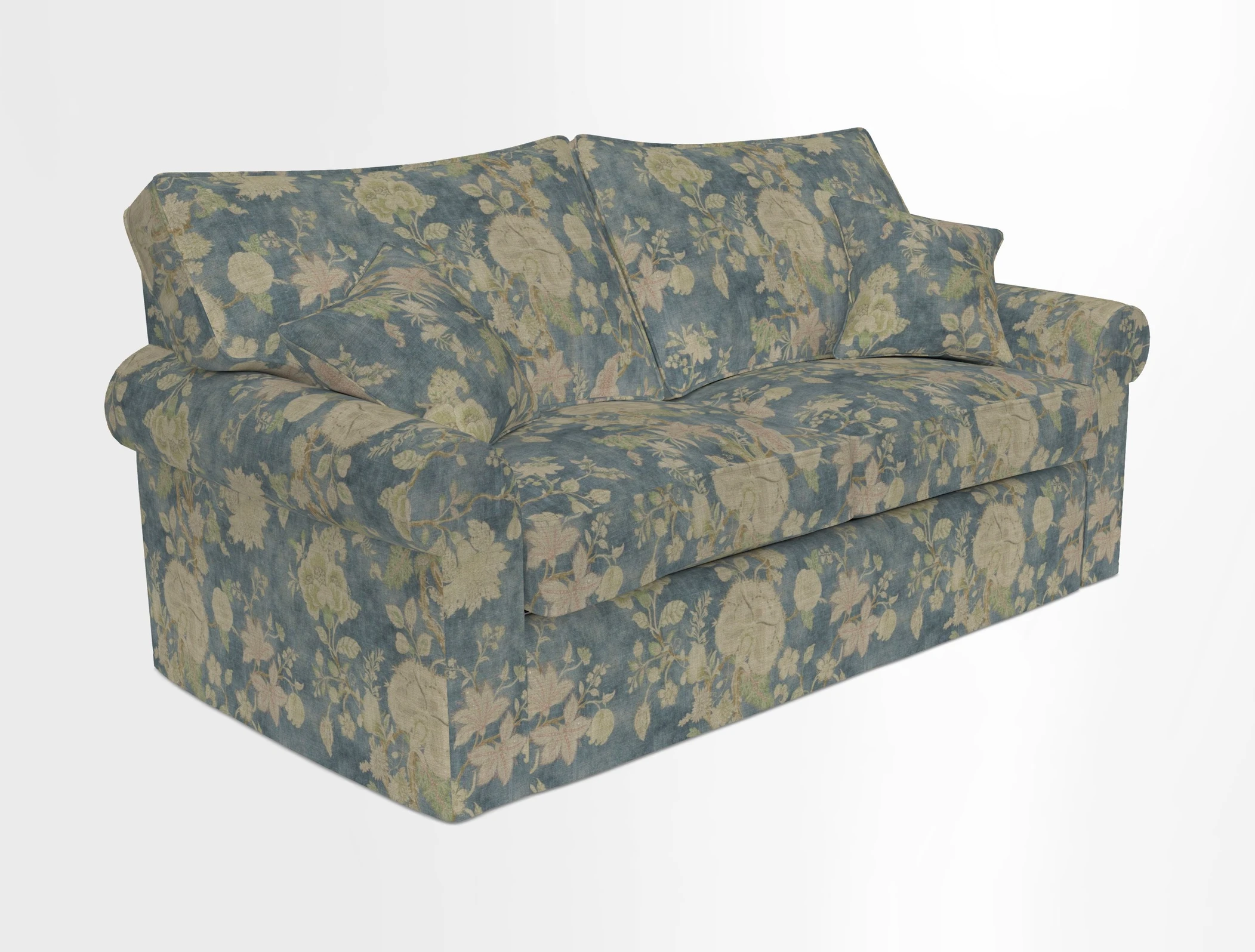 Upperton Sofa Bed in Floral Linen Even So Verde