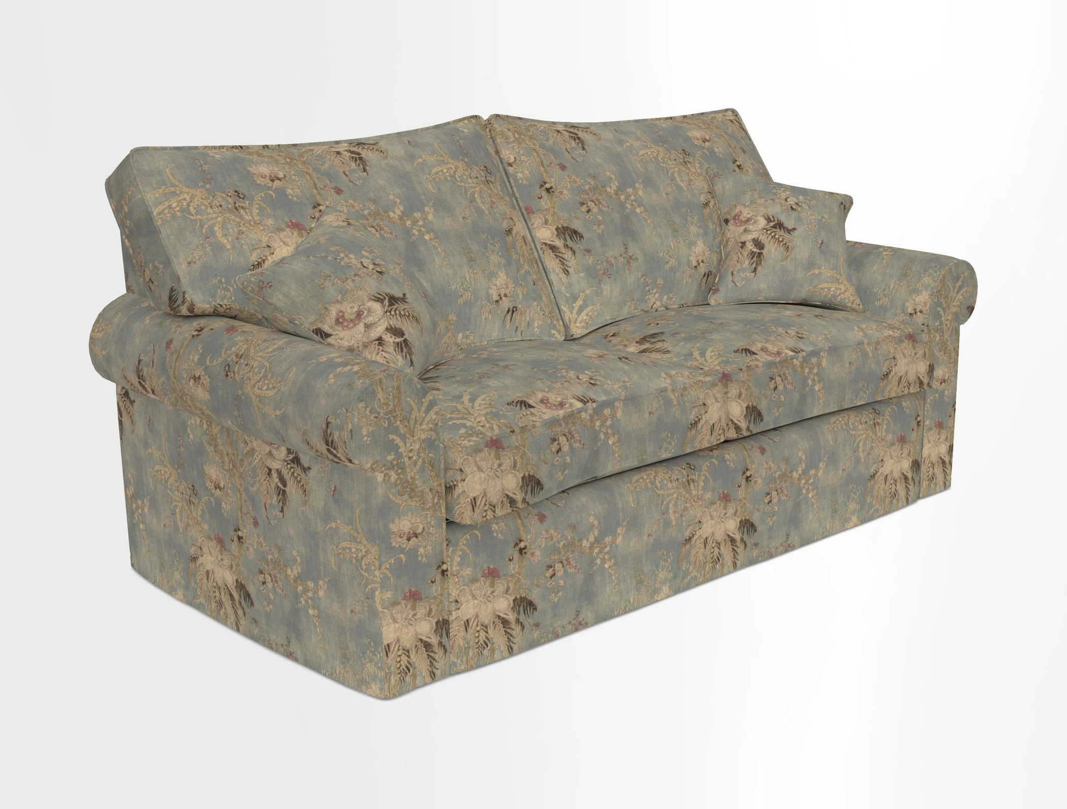 Upperton Sofa Bed in Floral Linen Even So Verde