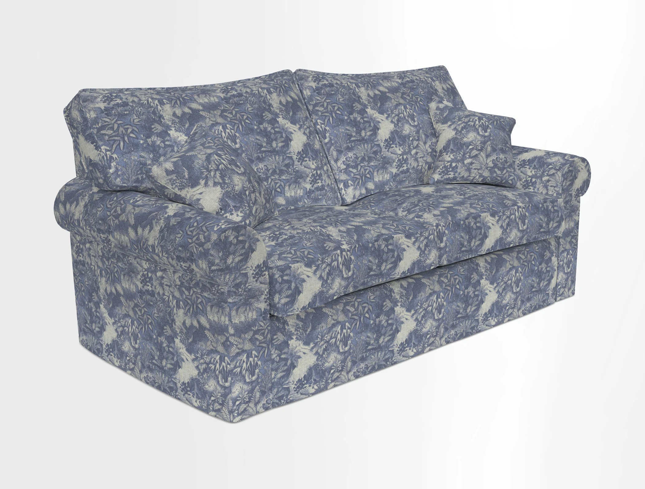 Upperton Sofa Bed in Floral Linen Even So Verde