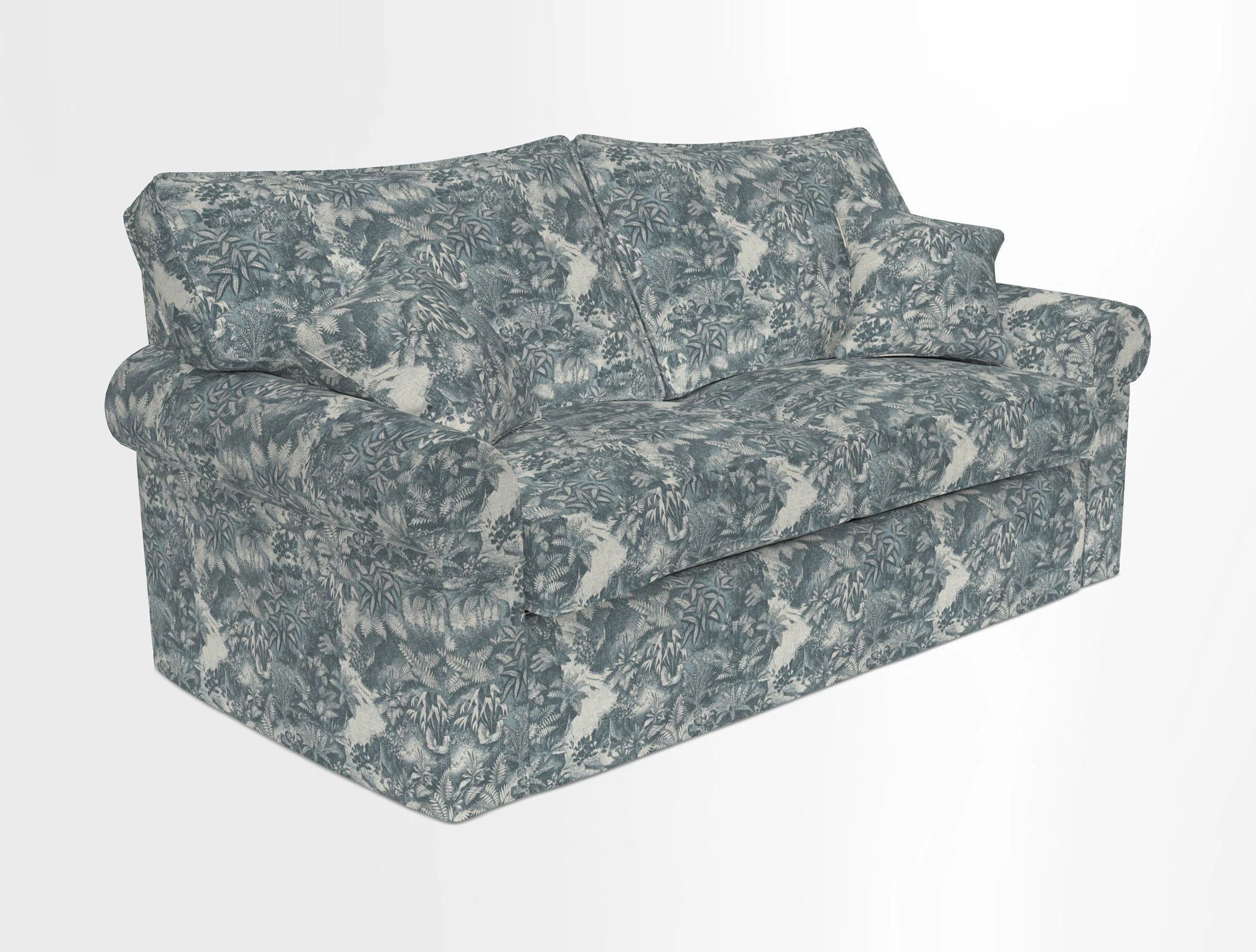 Upperton Sofa Bed in Floral Linen Even So Verde