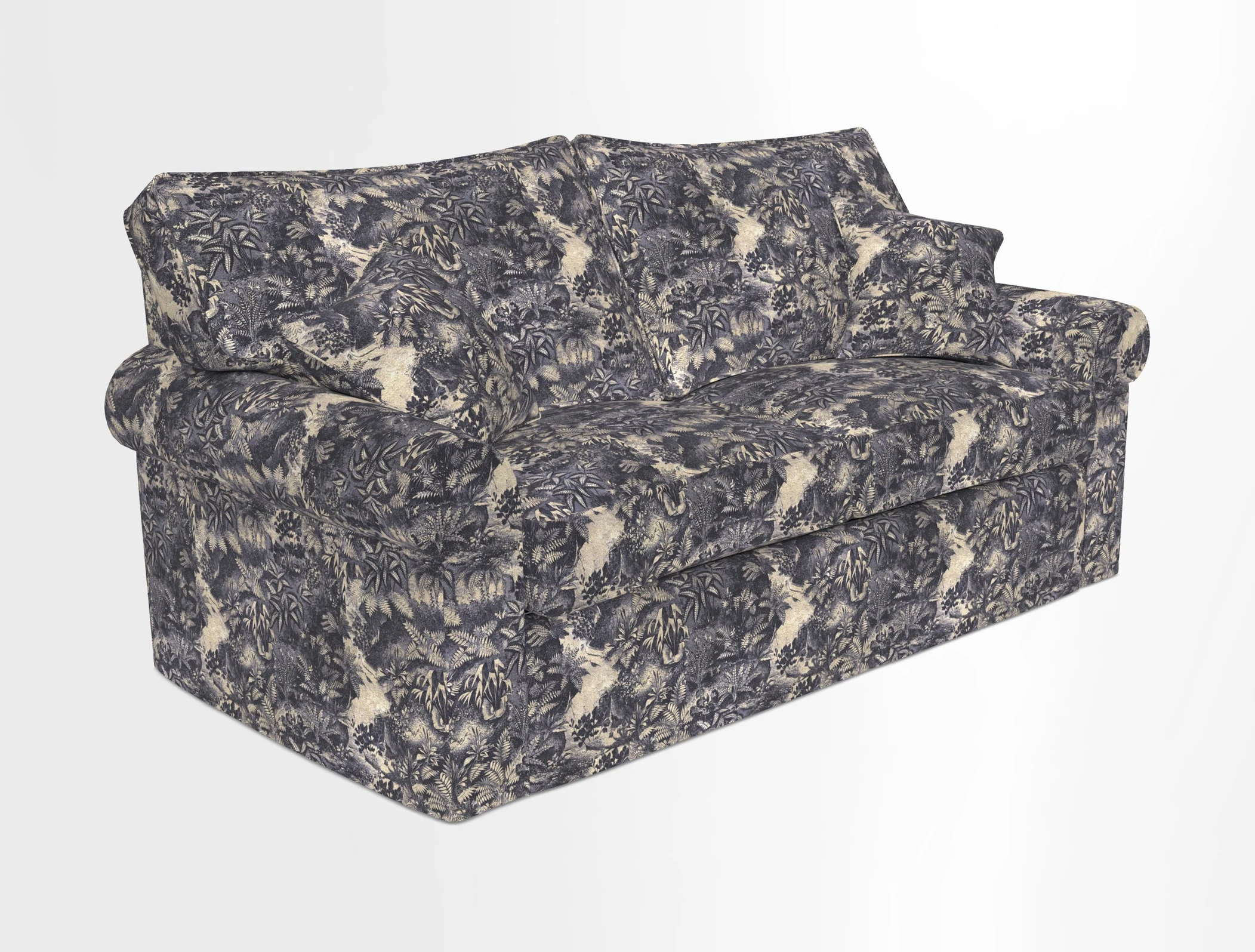 Upperton Sofa Bed in Floral Linen Even So Verde