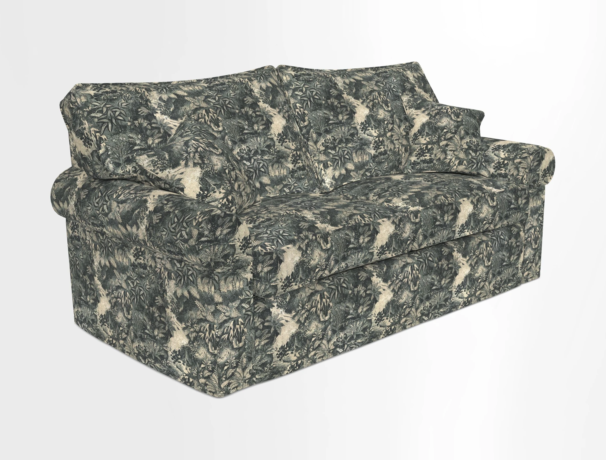 Upperton Sofa Bed in Floral Linen Even So Verde
