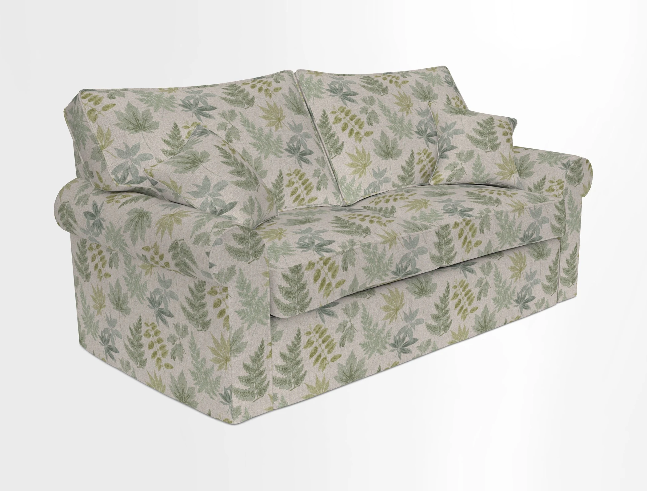 Upperton Sofa Bed in Floral Linen Even So Verde
