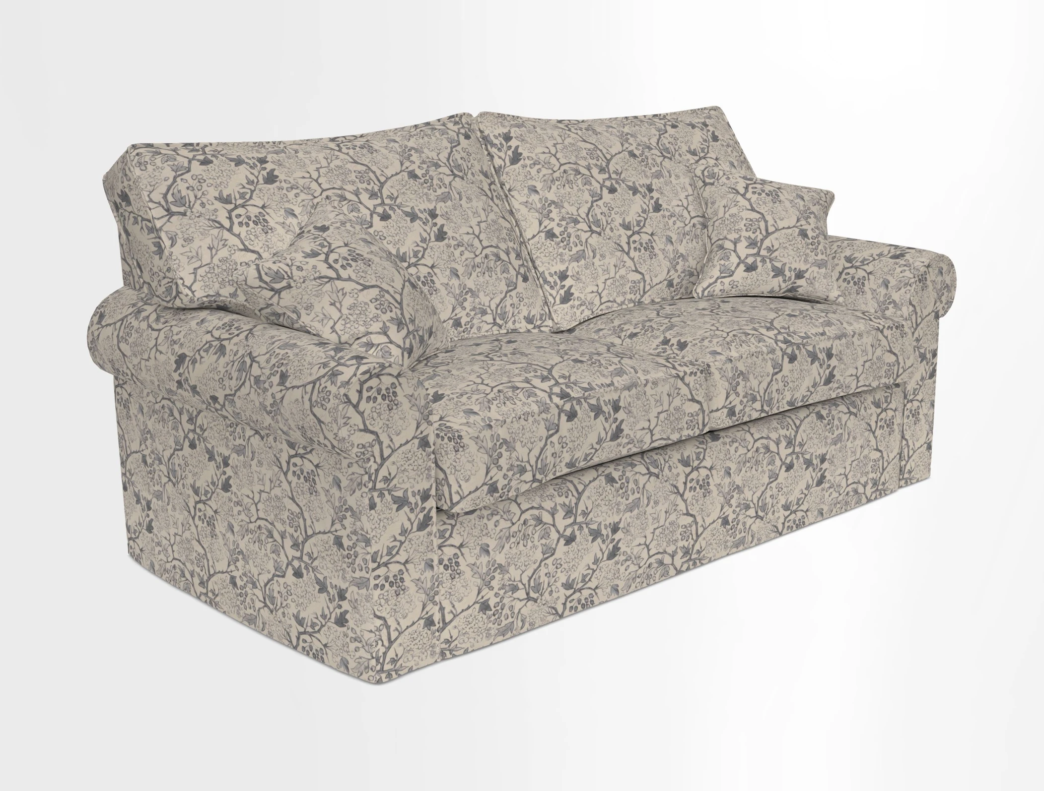 Upperton Sofa Bed in Floral Linen Even So Verde