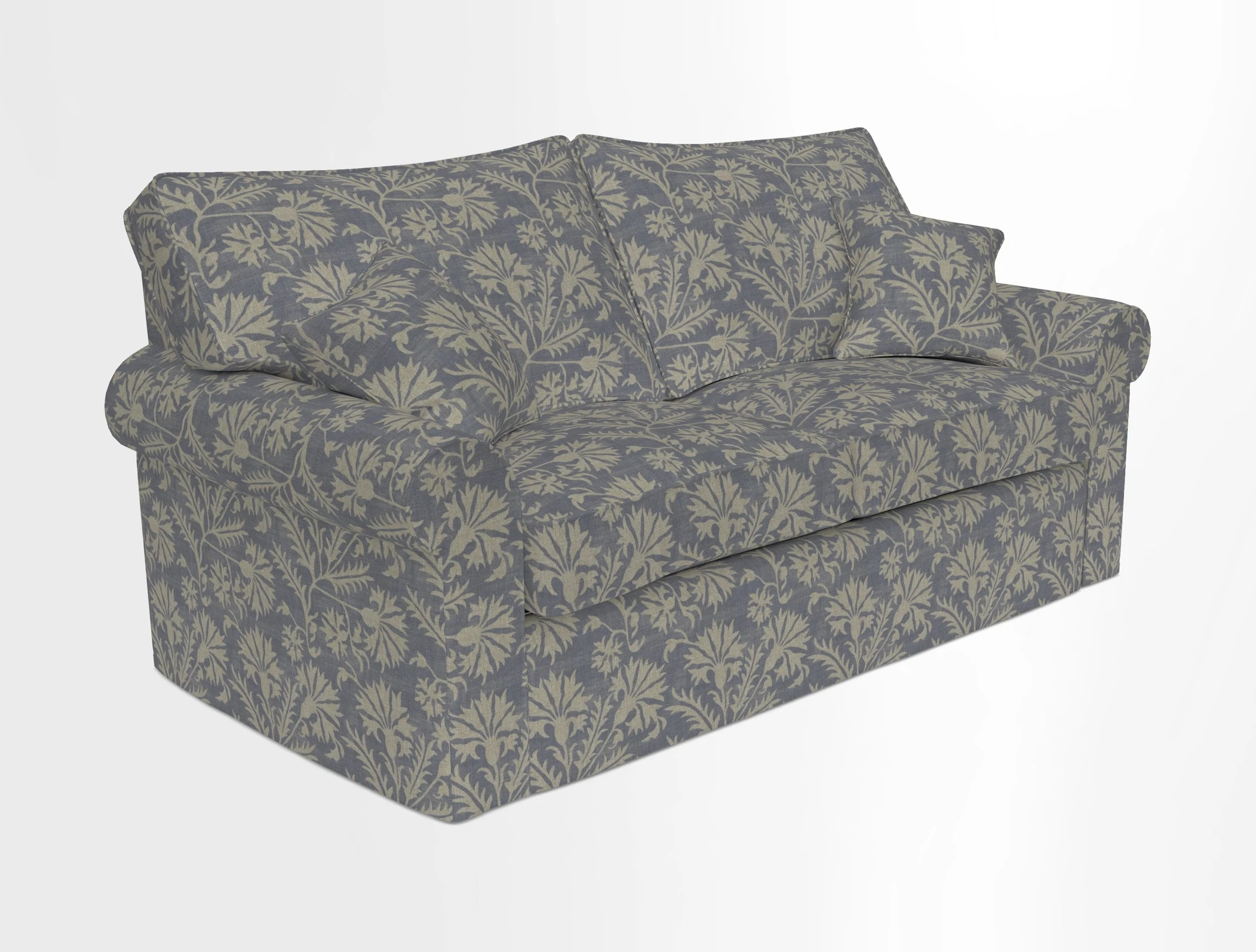 Upperton Sofa Bed in Floral Linen Even So Verde