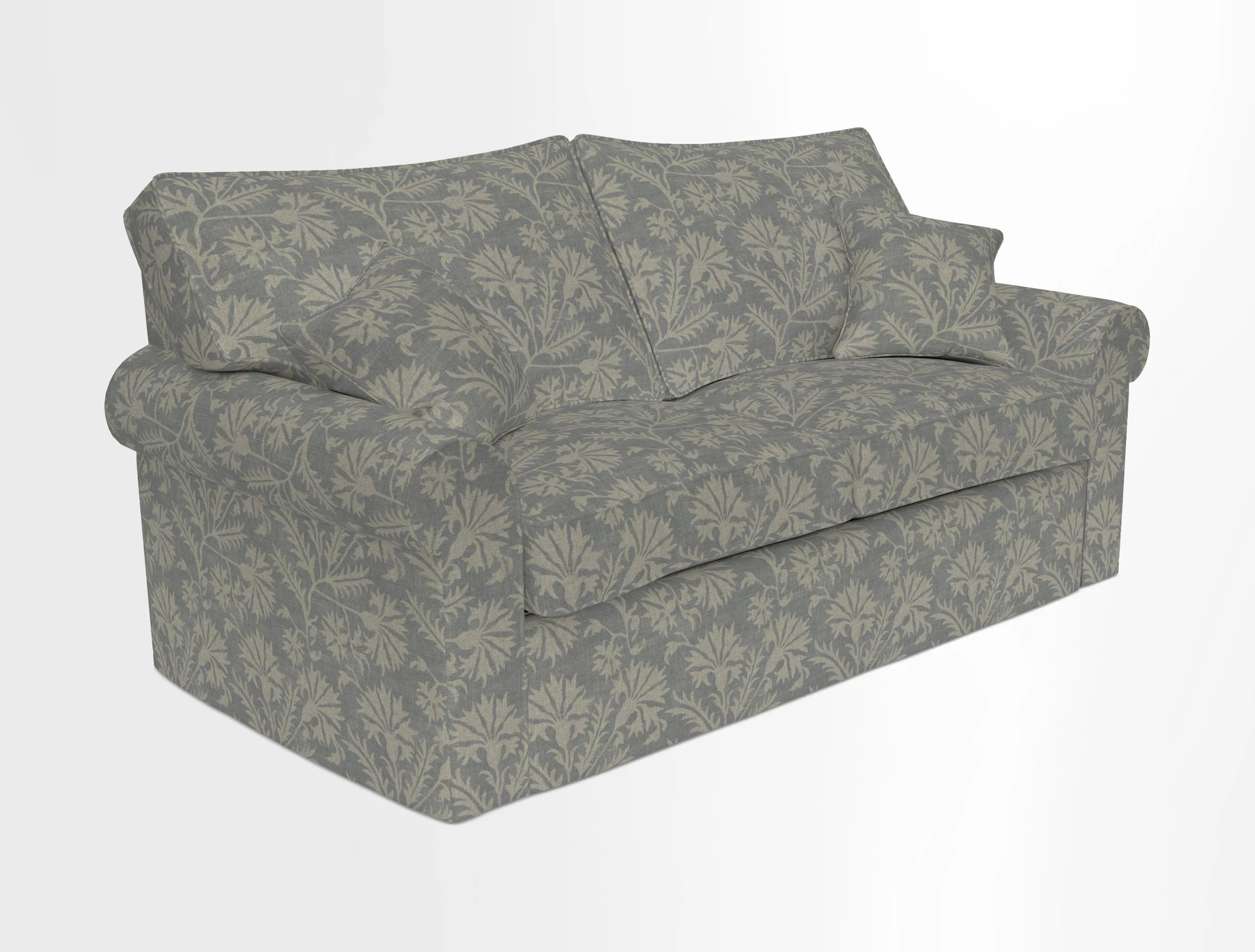 Upperton Sofa Bed in Floral Linen Even So Verde