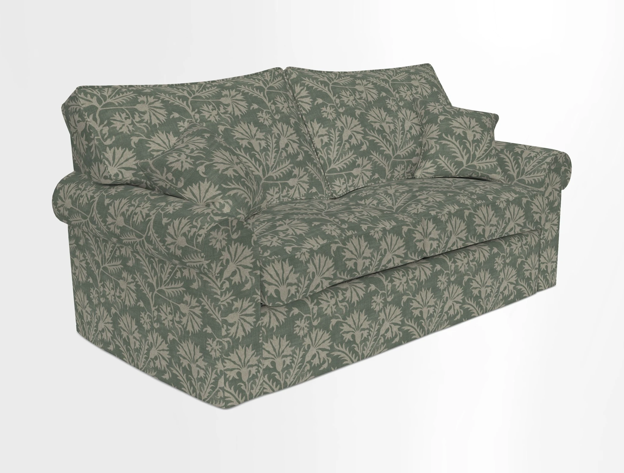 Upperton Sofa Bed in Floral Linen Even So Verde