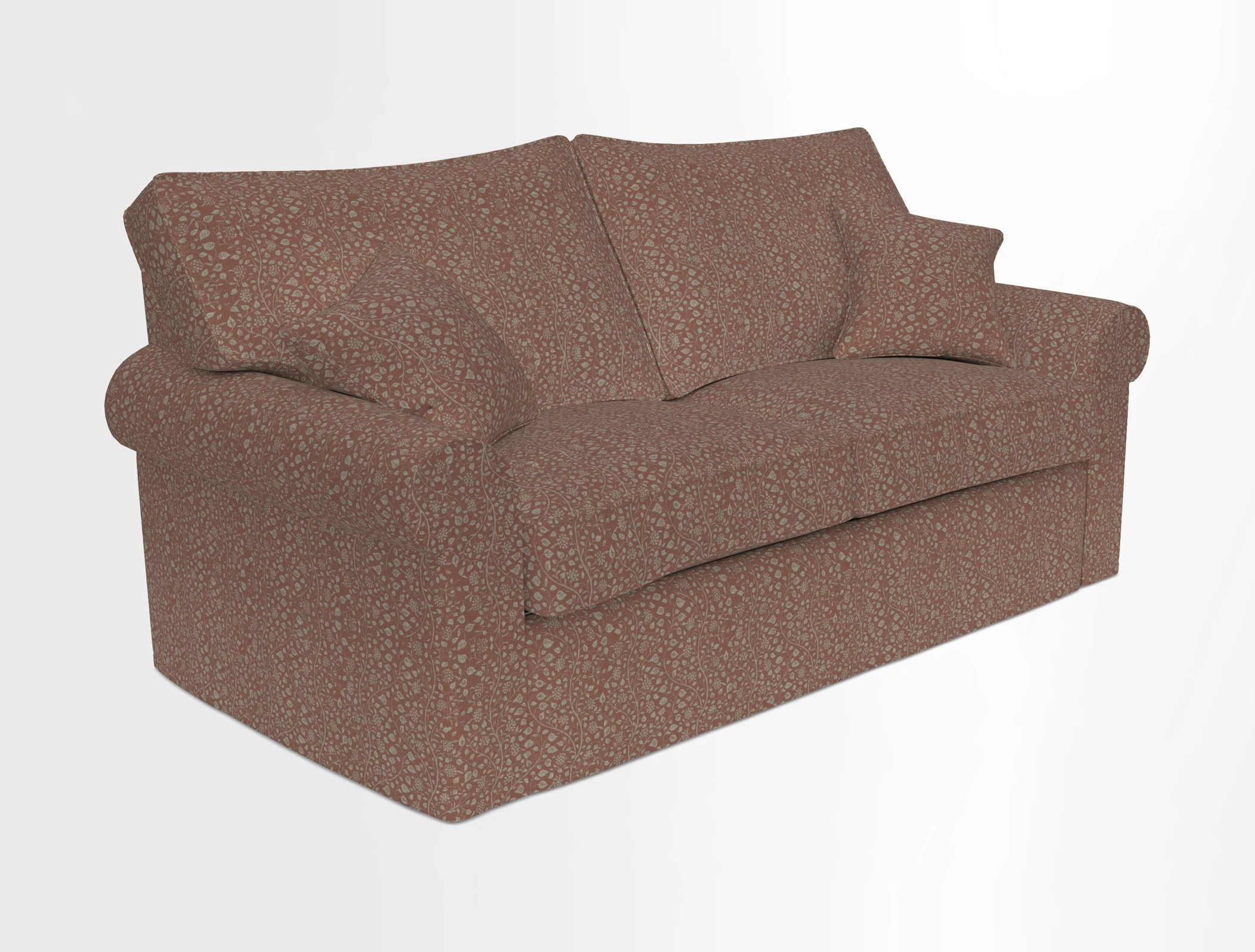 Upperton Sofa Bed in Floral Linen Even So Verde