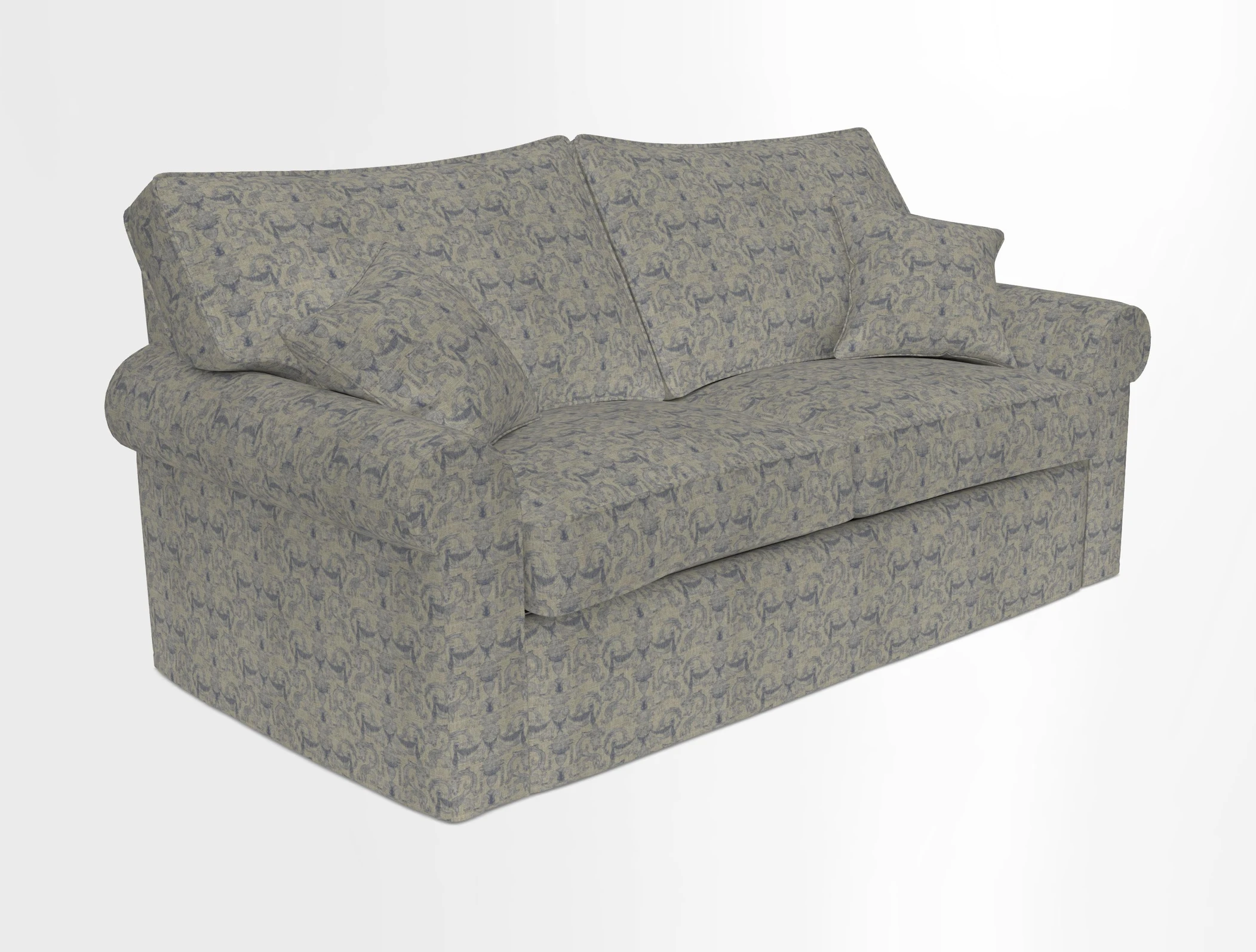 Upperton Sofa Bed in Floral Linen Even So Verde