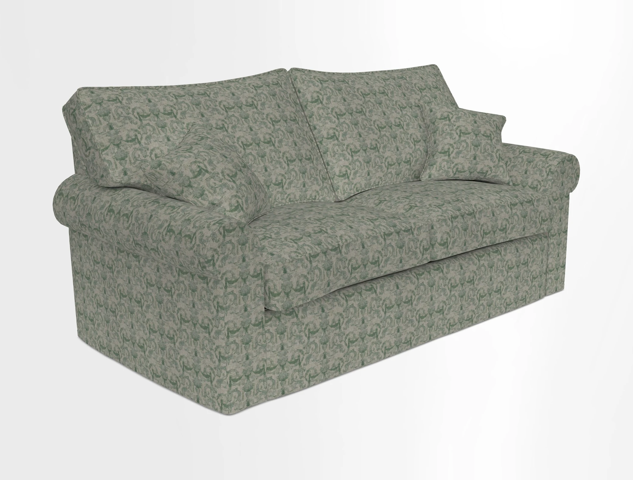Upperton Sofa Bed in Floral Linen Even So Verde