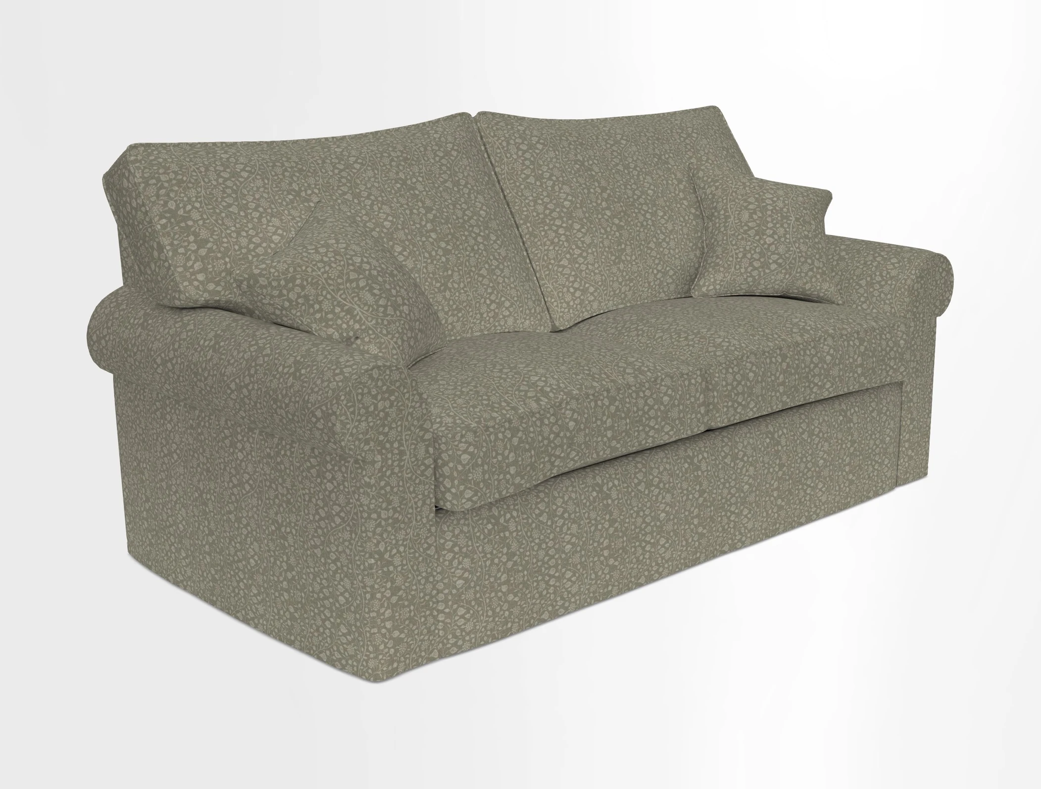 Upperton Sofa Bed in Floral Linen Even So Verde