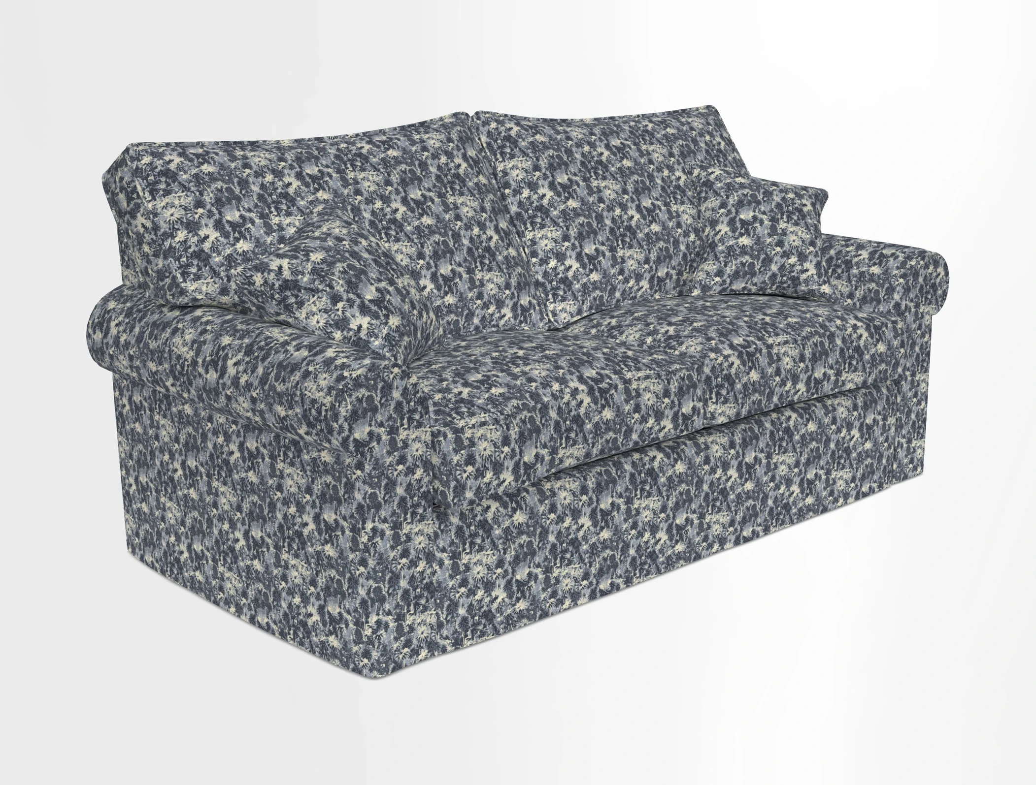 Upperton Sofa Bed in Floral Linen Even So Verde