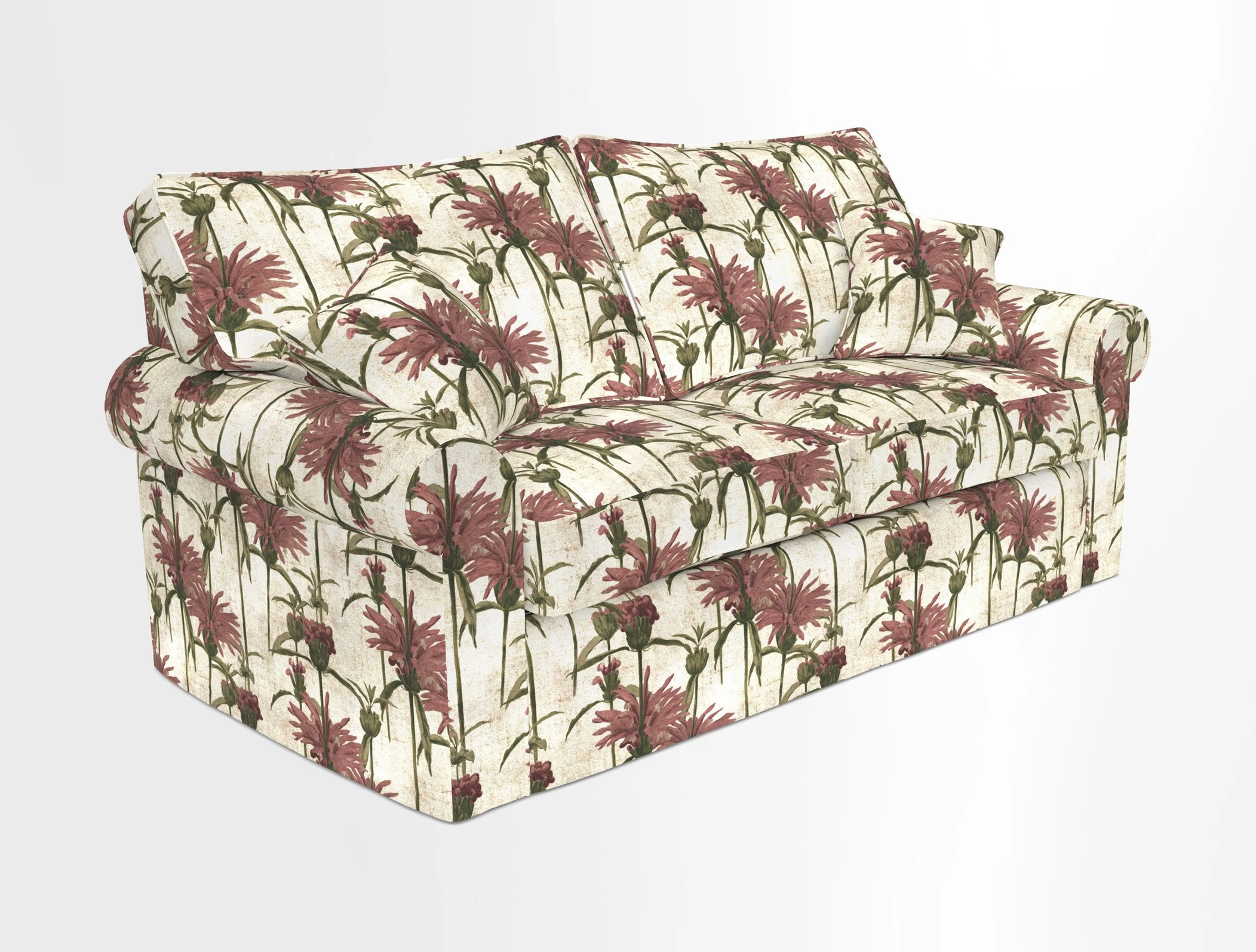 Upperton Sofa Bed in Floral Linen Even So Verde