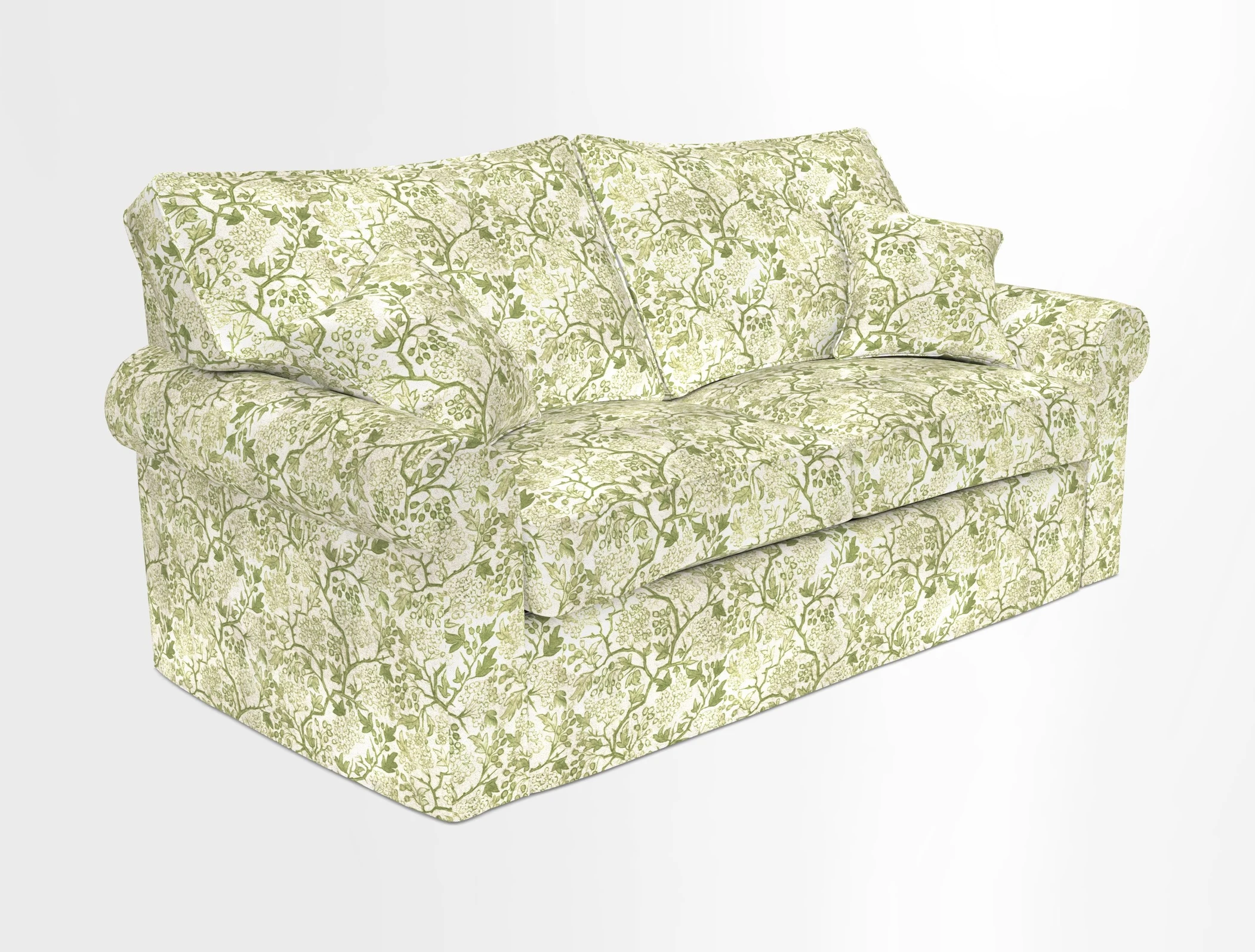 Upperton Sofa Bed in Floral Linen Even So Verde
