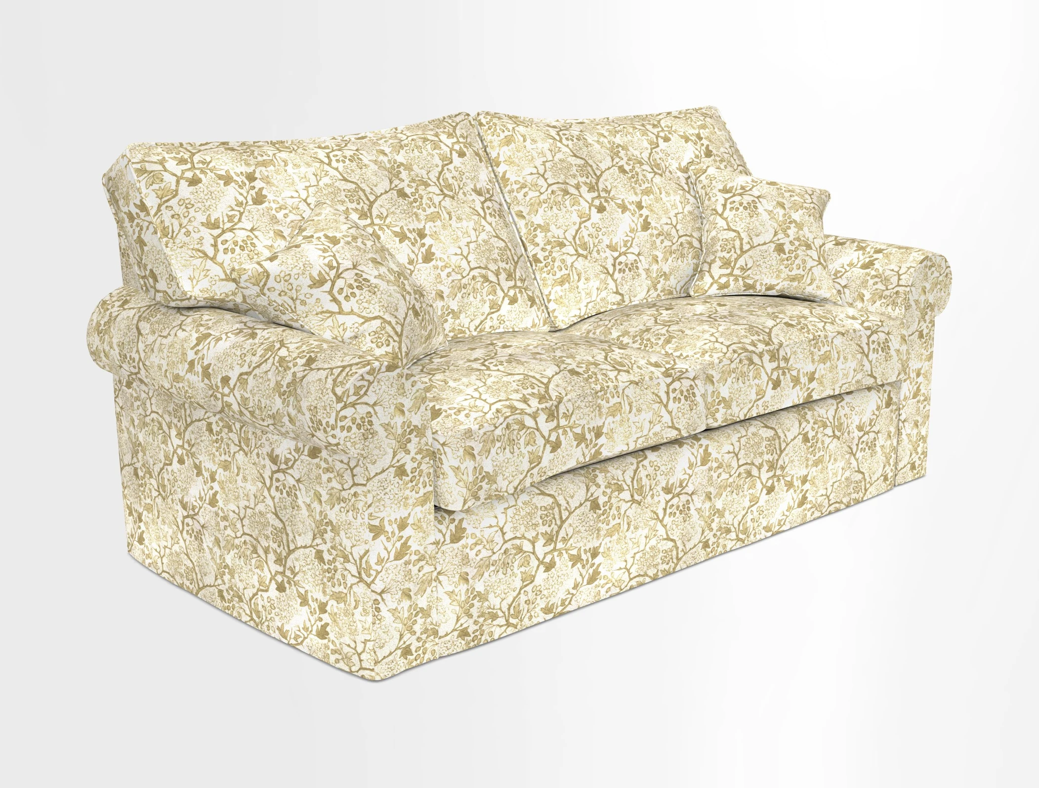 Upperton Sofa Bed in Floral Linen Even So Verde