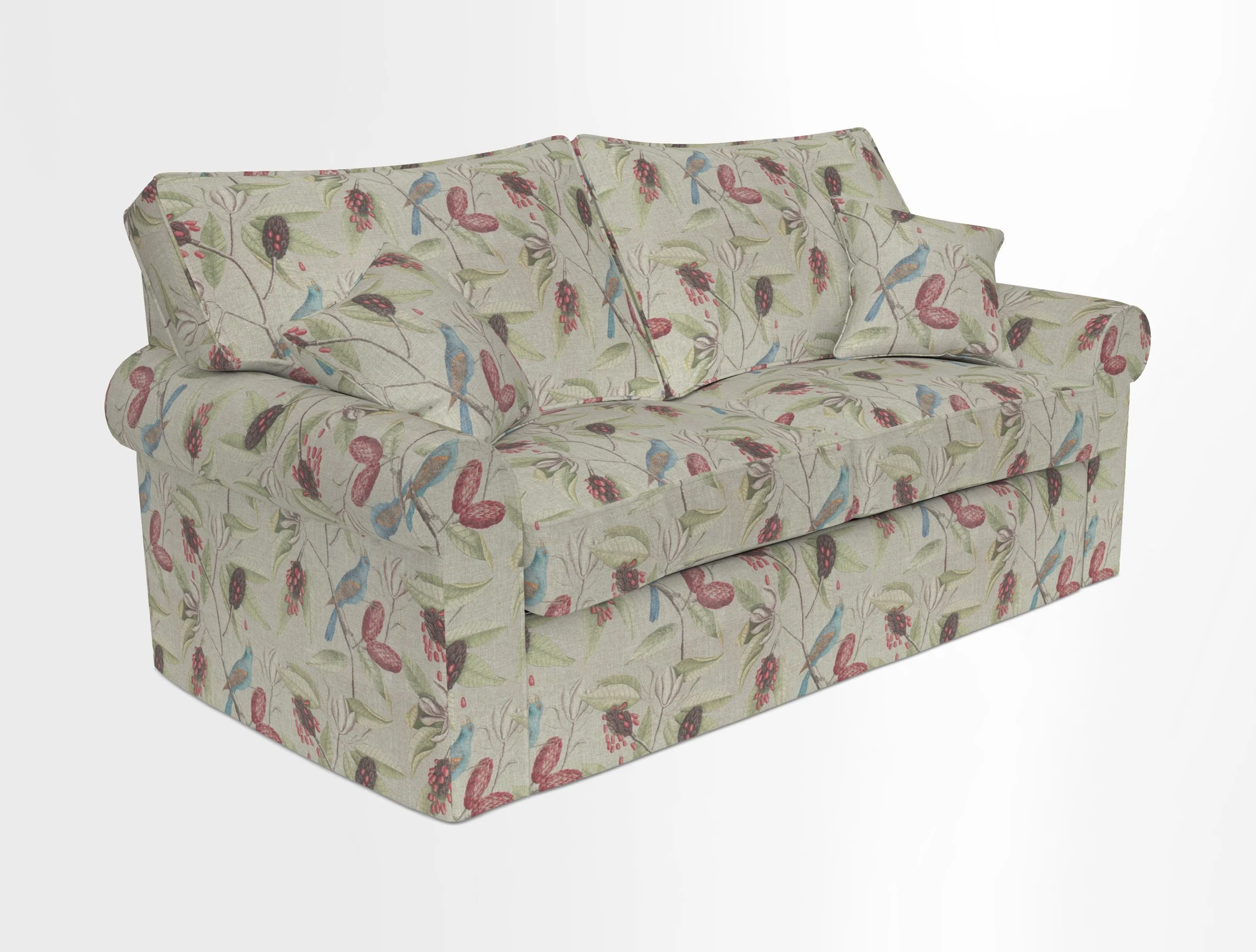 Upperton Sofa Bed in Floral Linen Even So Verde