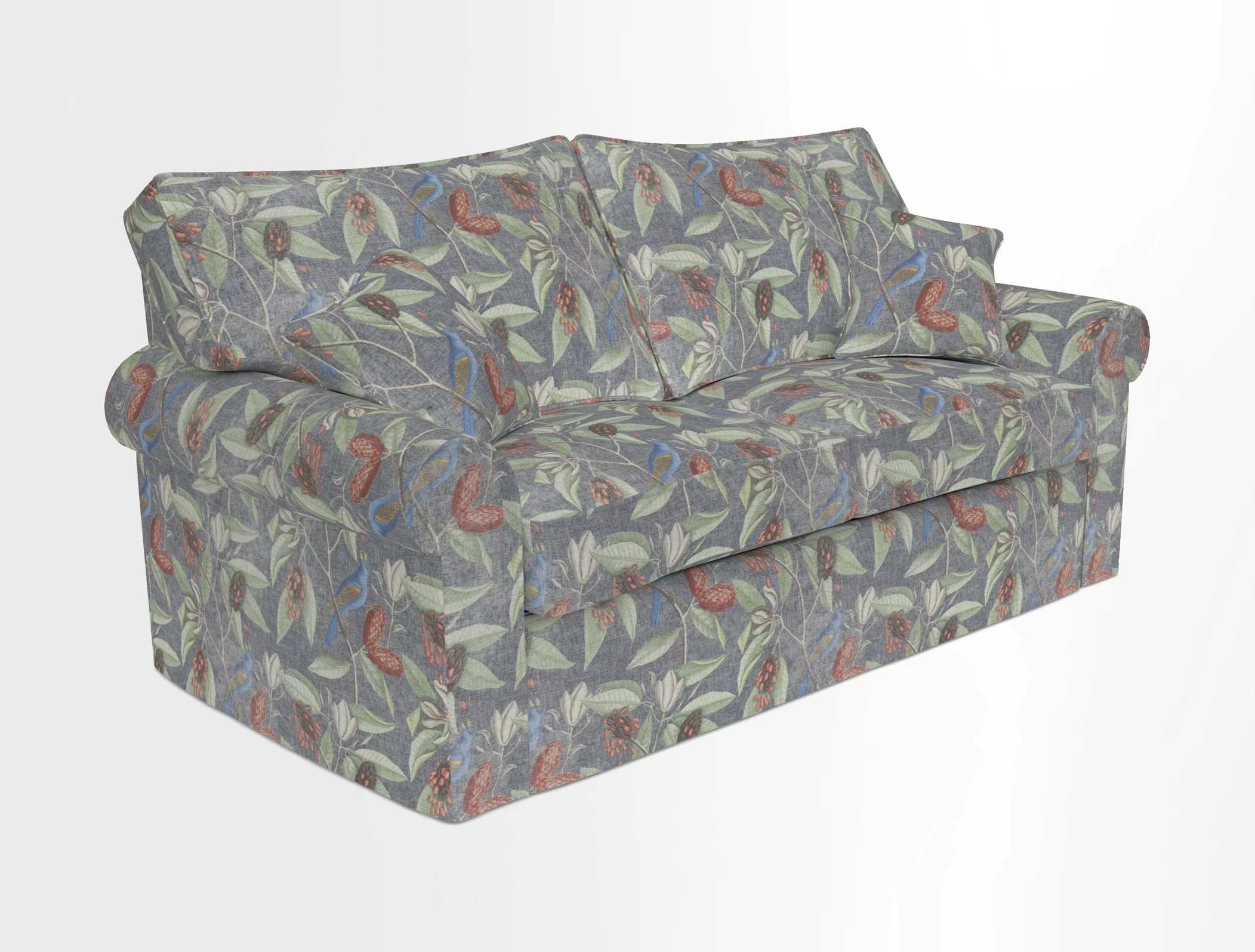 Upperton Sofa Bed in Floral Linen Even So Verde