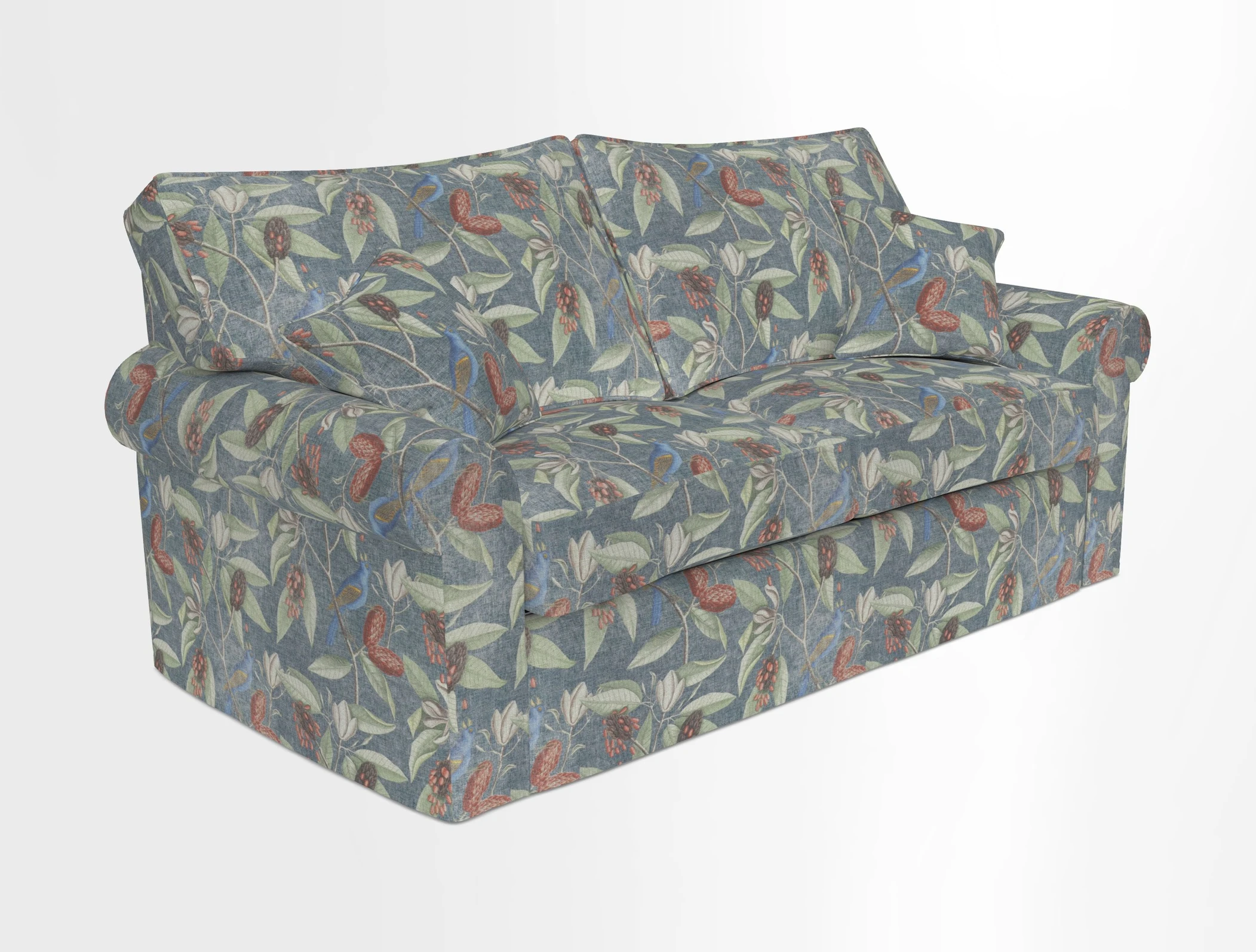 Upperton Sofa Bed in Floral Linen Even So Verde