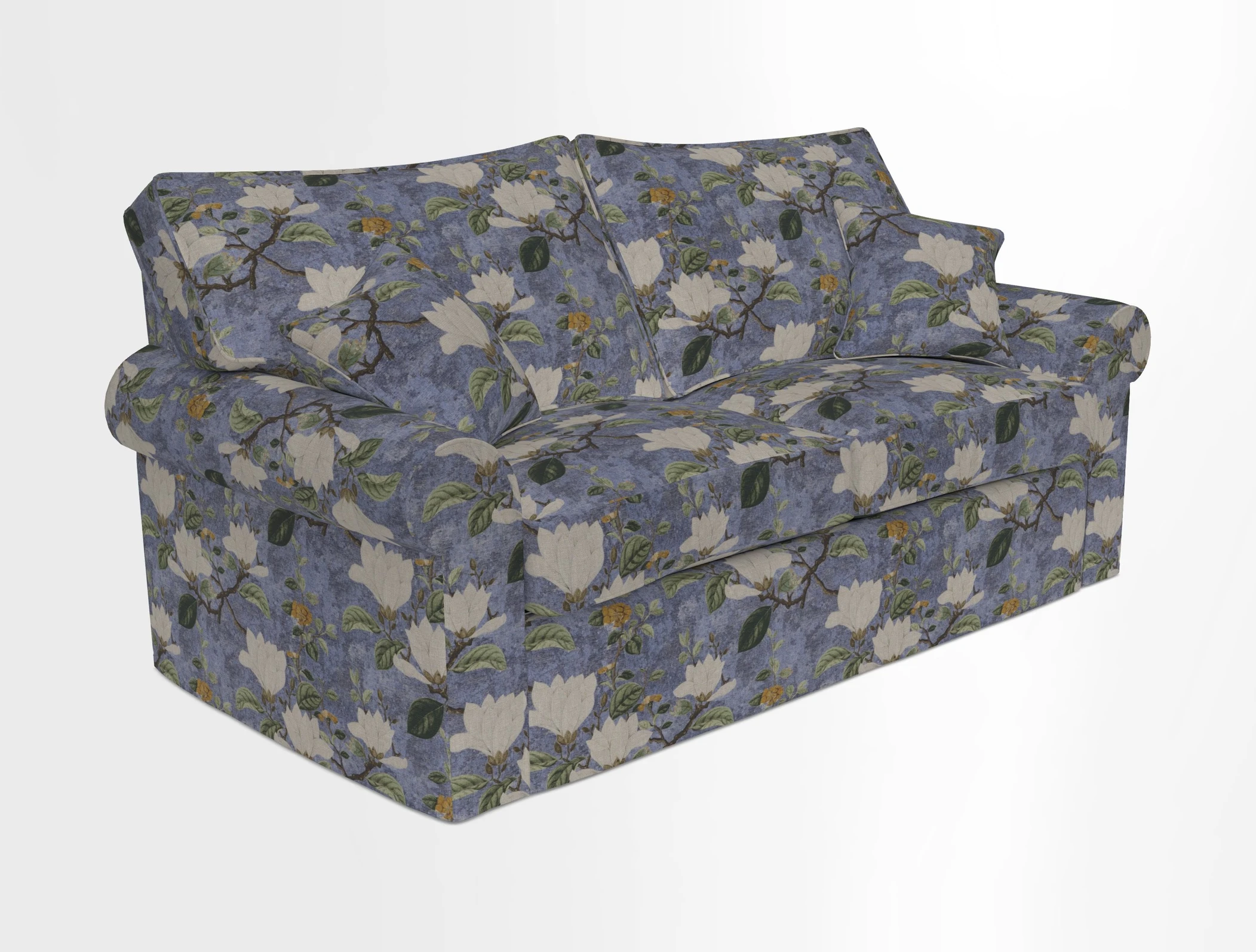 Upperton Sofa Bed in Floral Linen Even So Verde