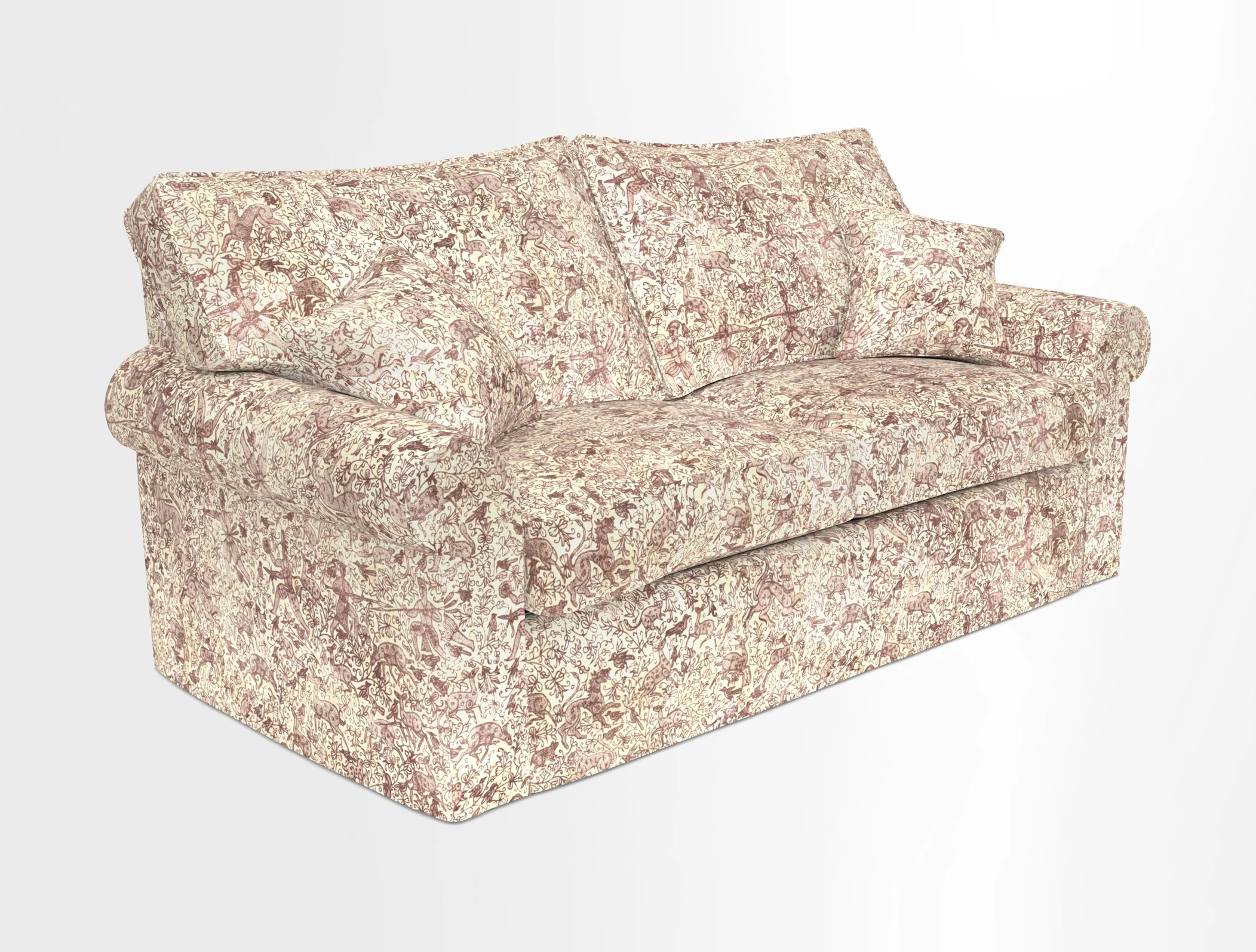 Upperton Sofa Bed in Floral Linen Even So Verde
