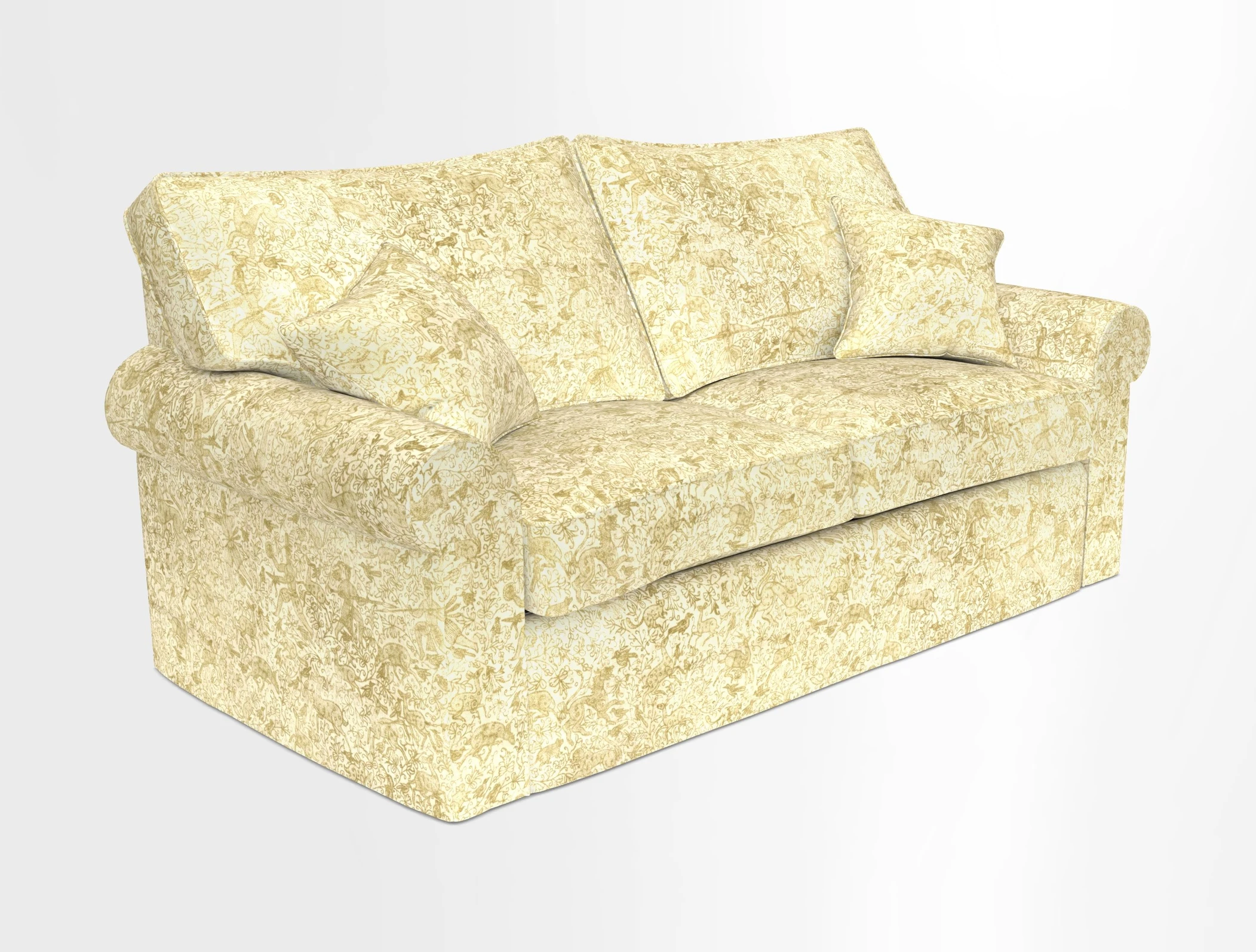 Upperton Sofa Bed in Floral Linen Even So Verde