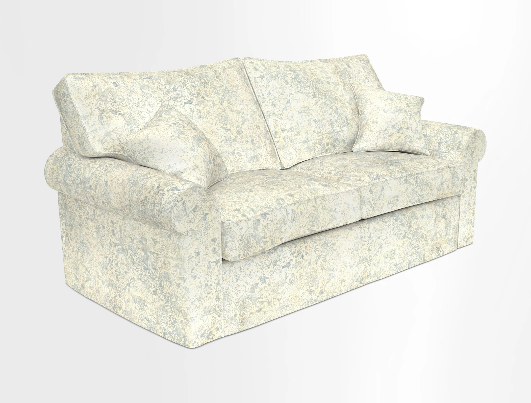 Upperton Sofa Bed in Floral Linen Even So Verde