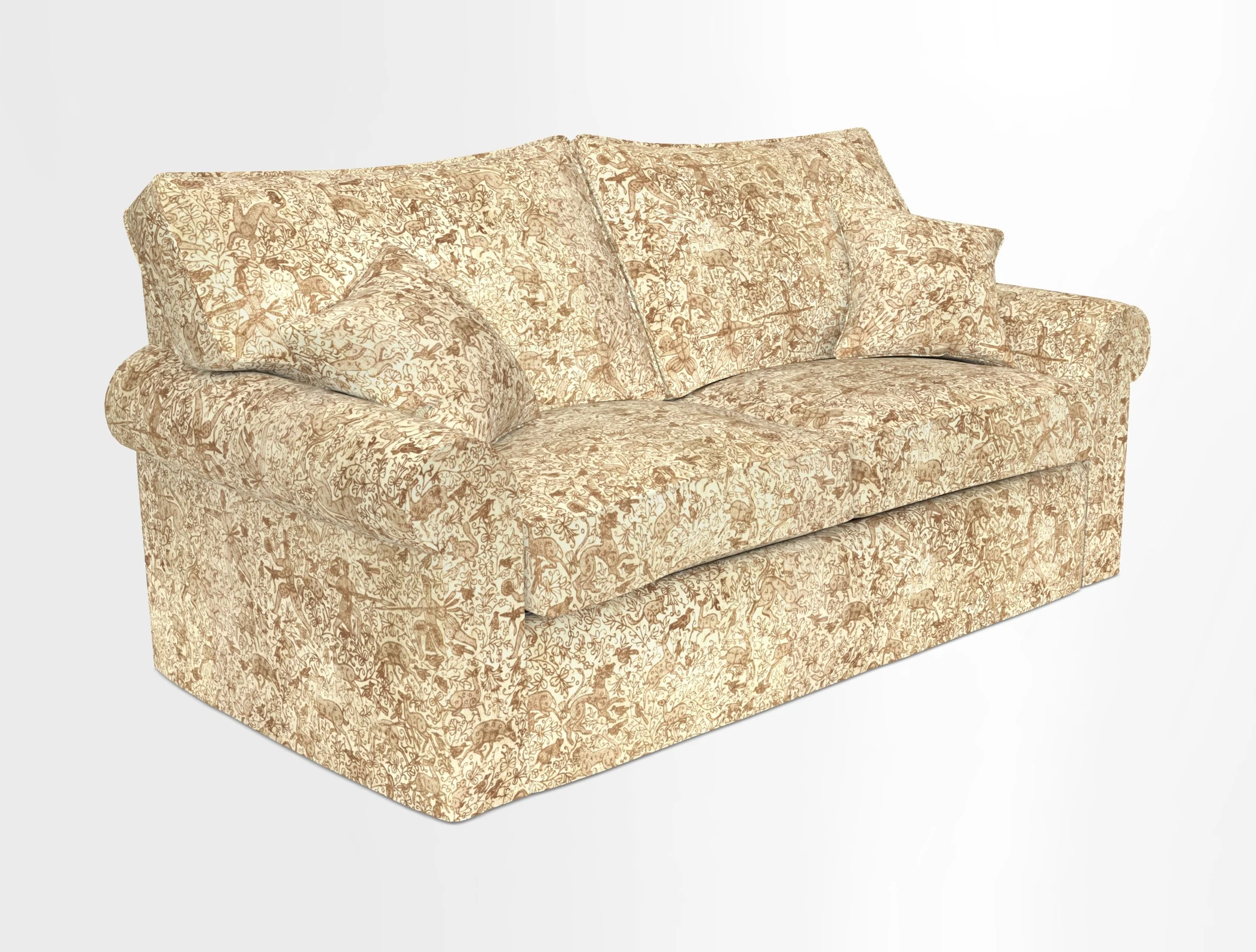 Upperton Sofa Bed in Floral Linen Even So Verde