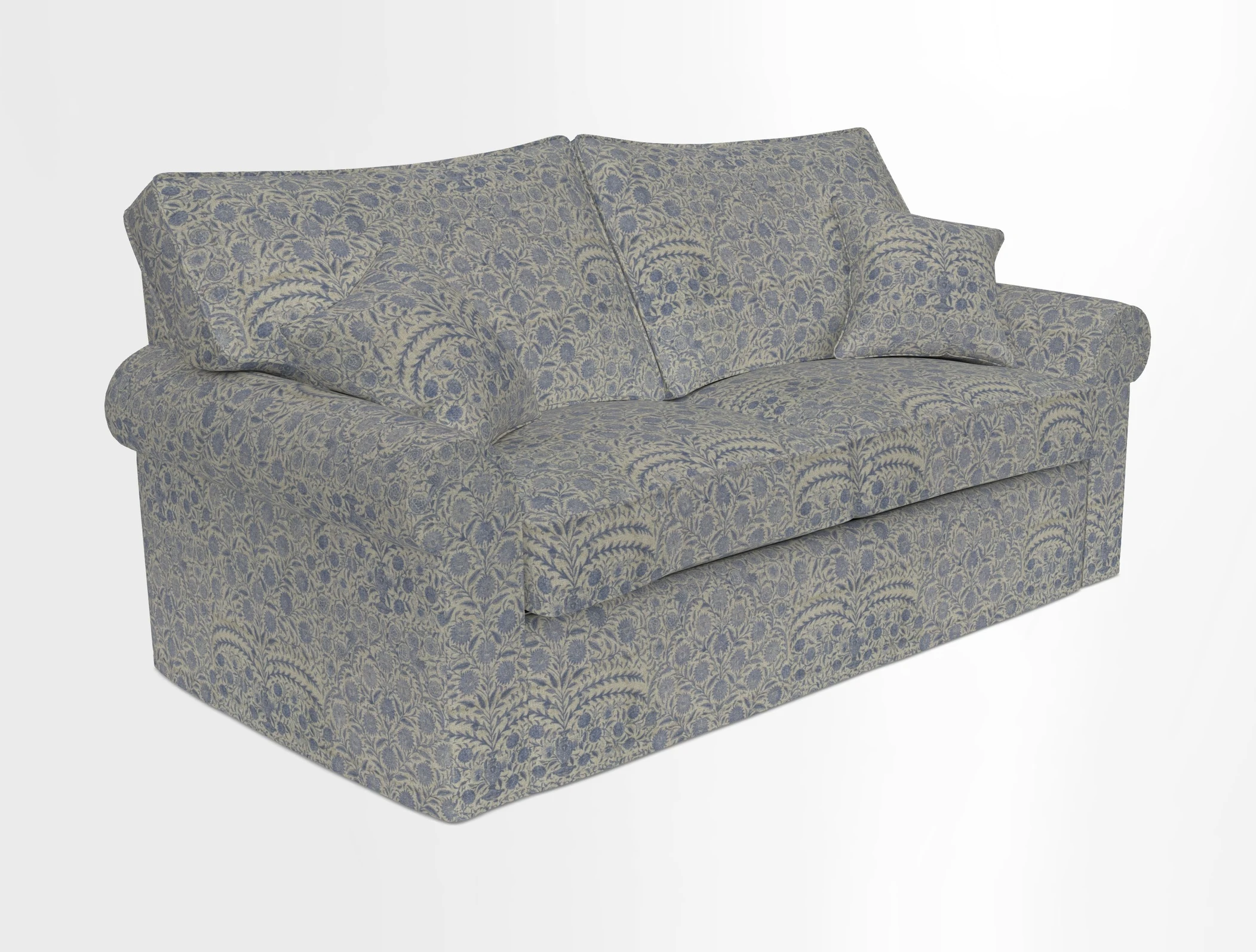 Upperton Sofa Bed in Floral Linen Even So Verde